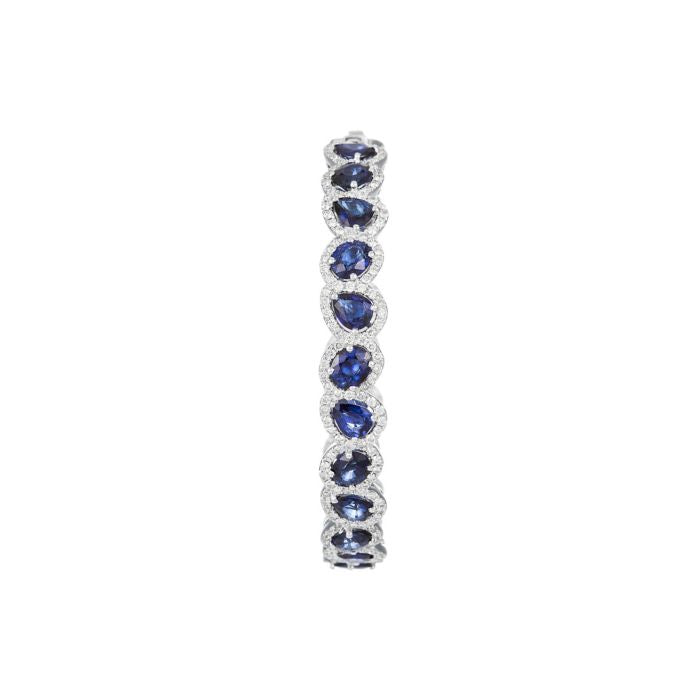 Sapphire Diamond Hoops