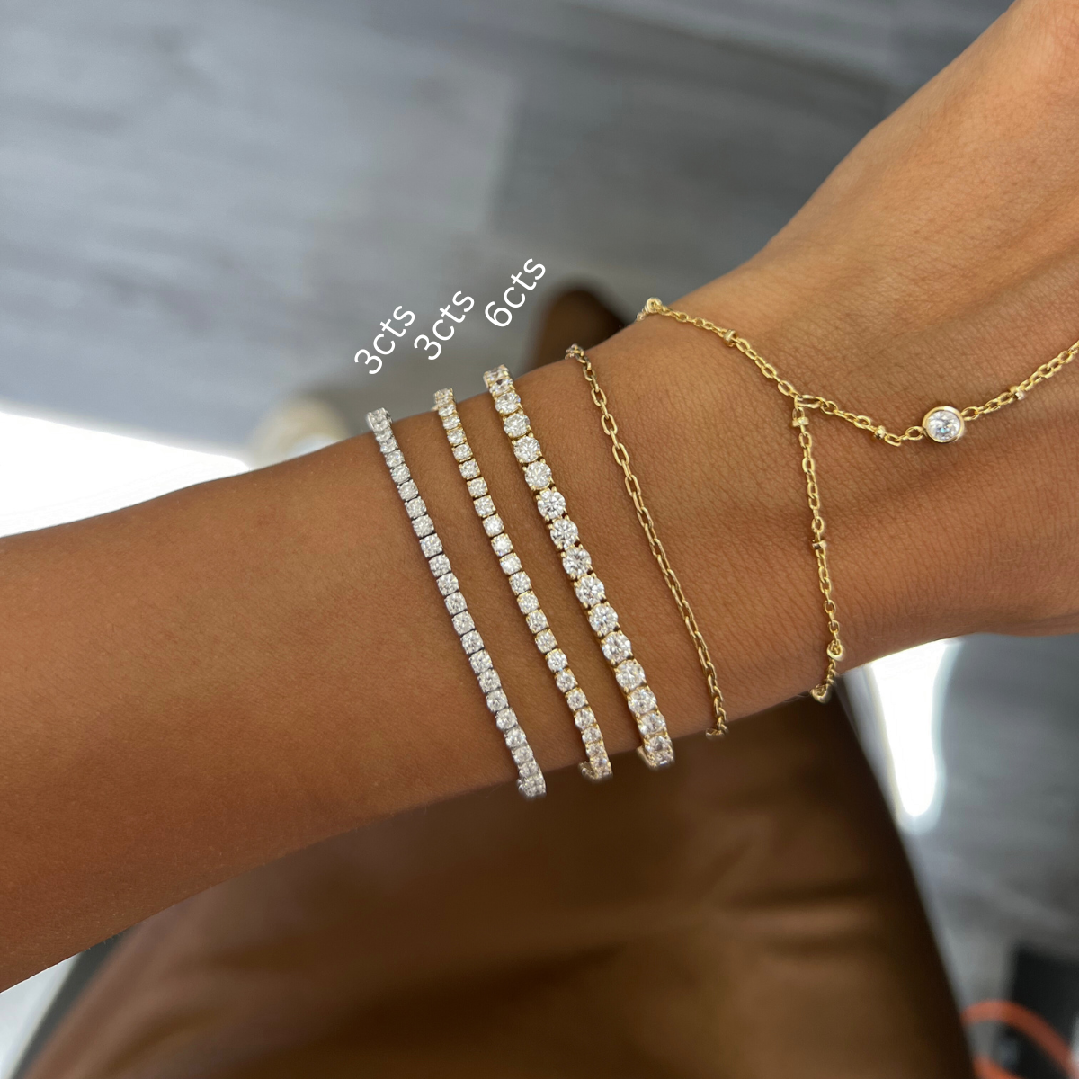 Lab Grown Round Diamond Tennis Bracelet