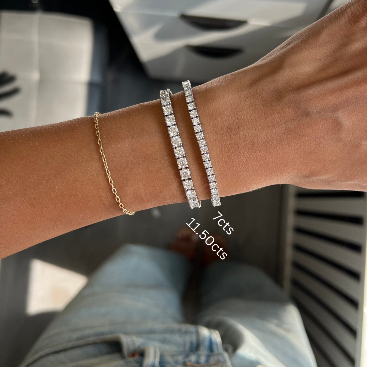 Lab Grown Round Diamond Tennis Bracelet