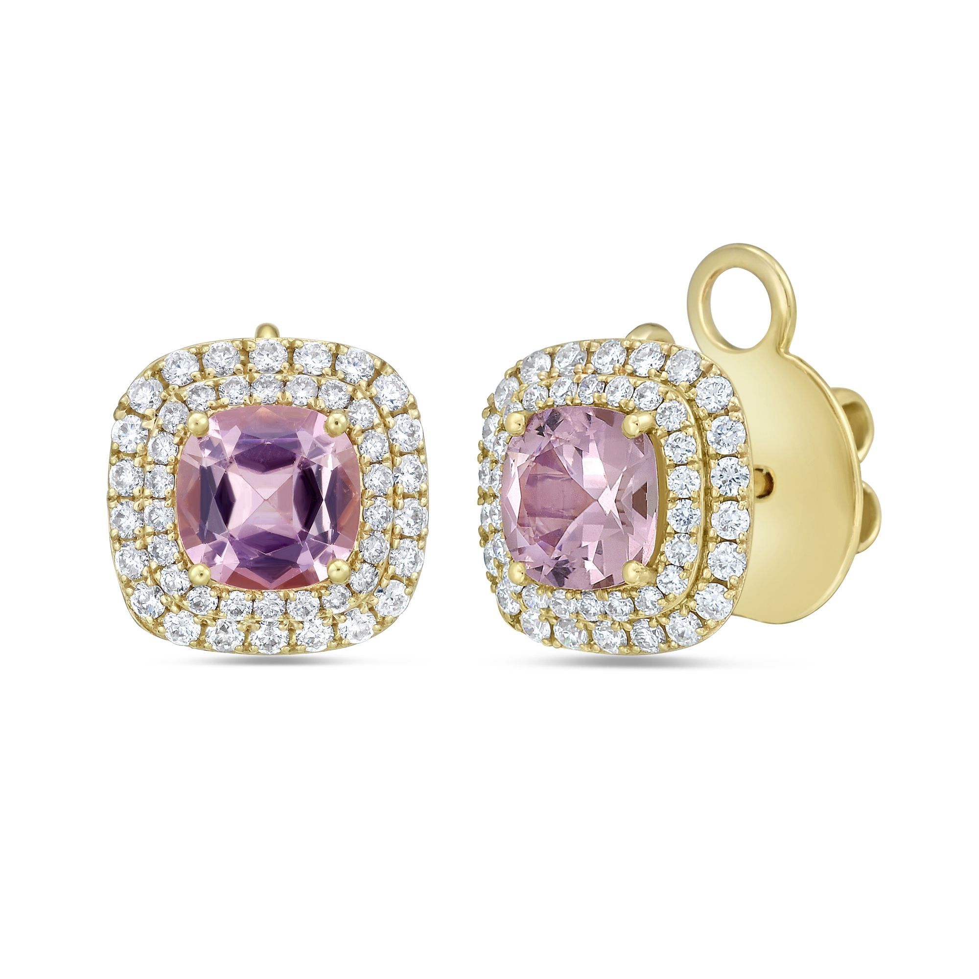 Tourmaline Diamond Stud Earrings