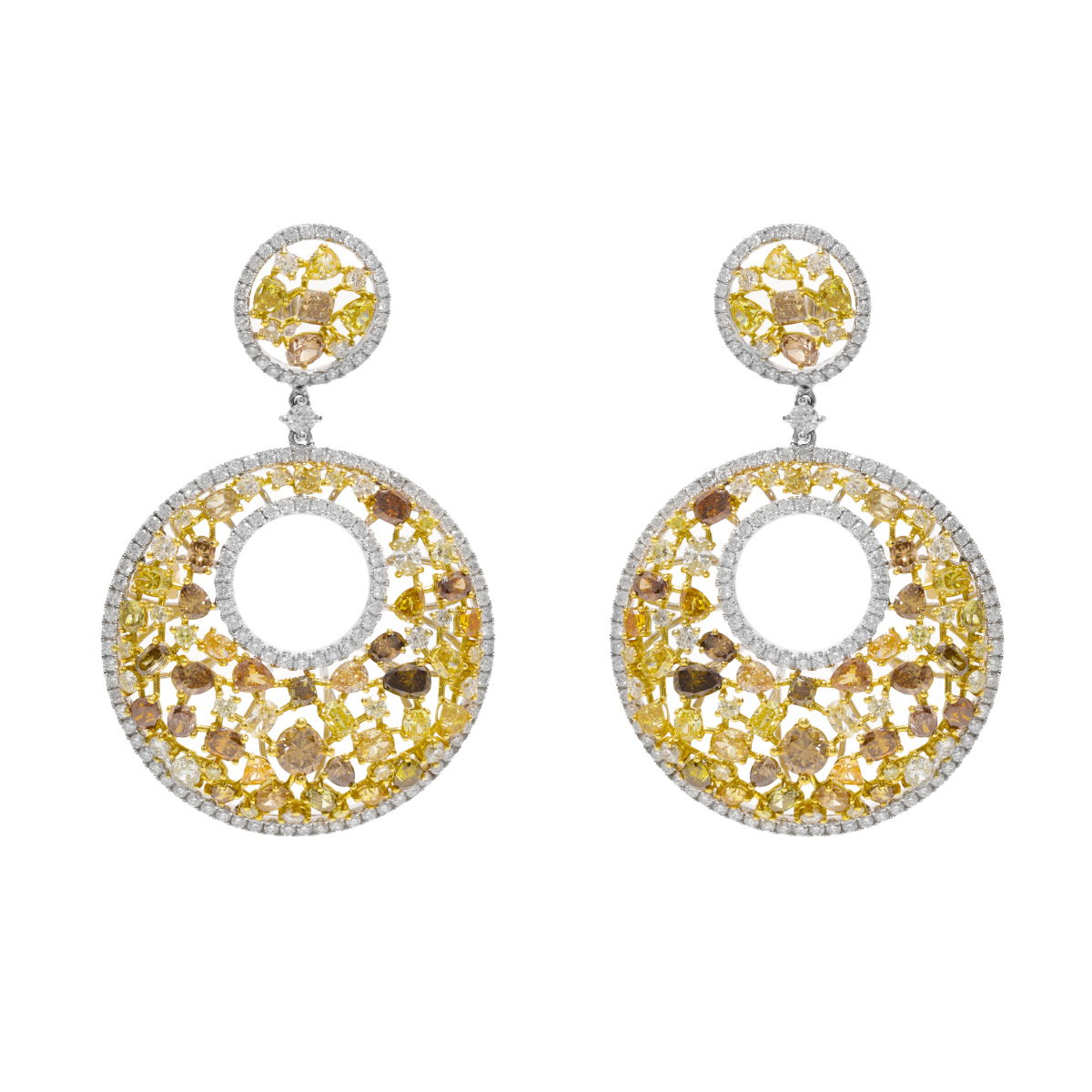 Yellow Diamond Drop Earring
