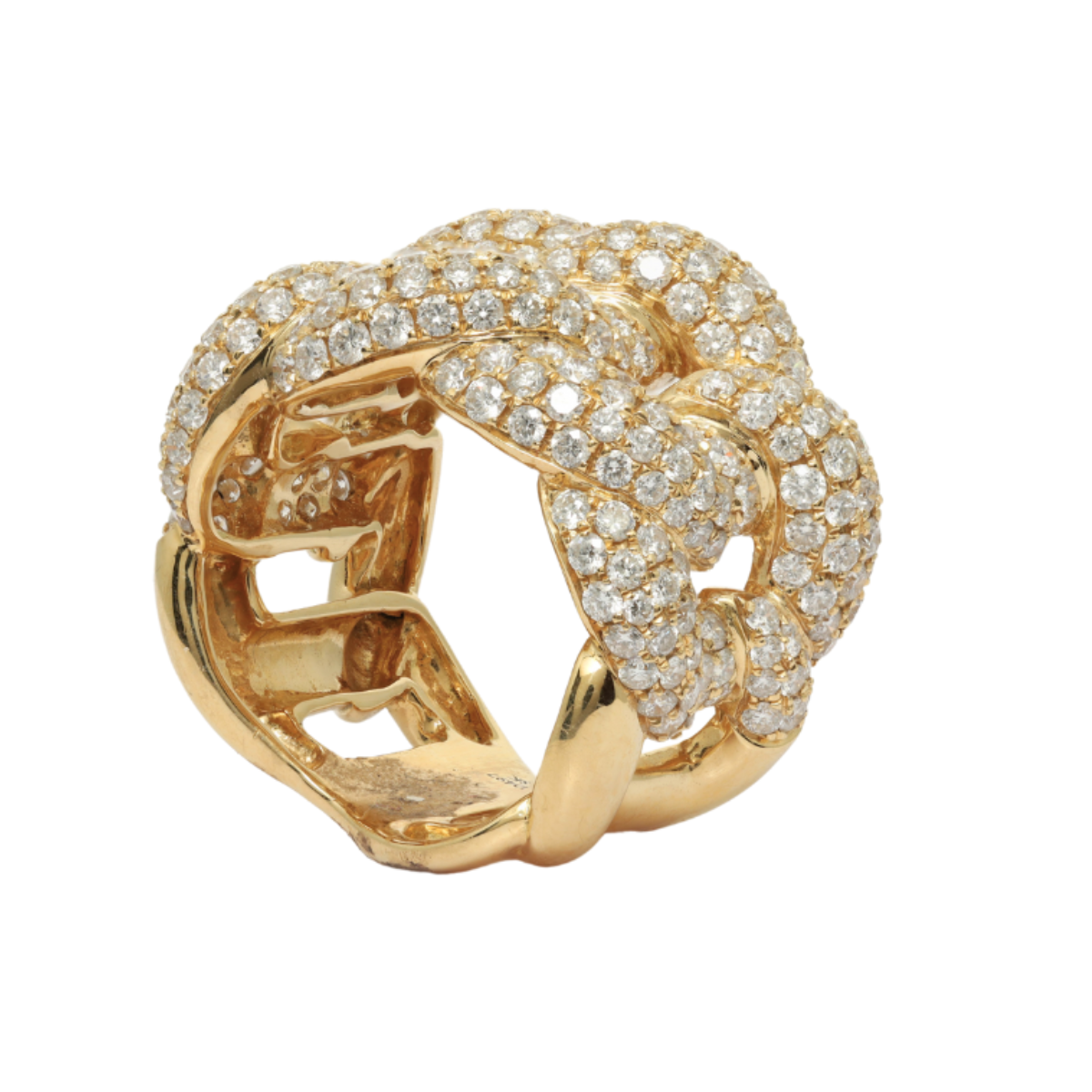 Diamond Curb-link Ring