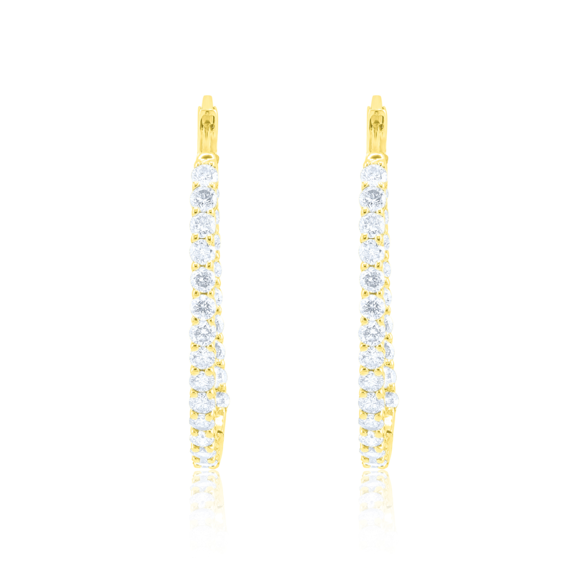 tiffany diamond hoop earrings