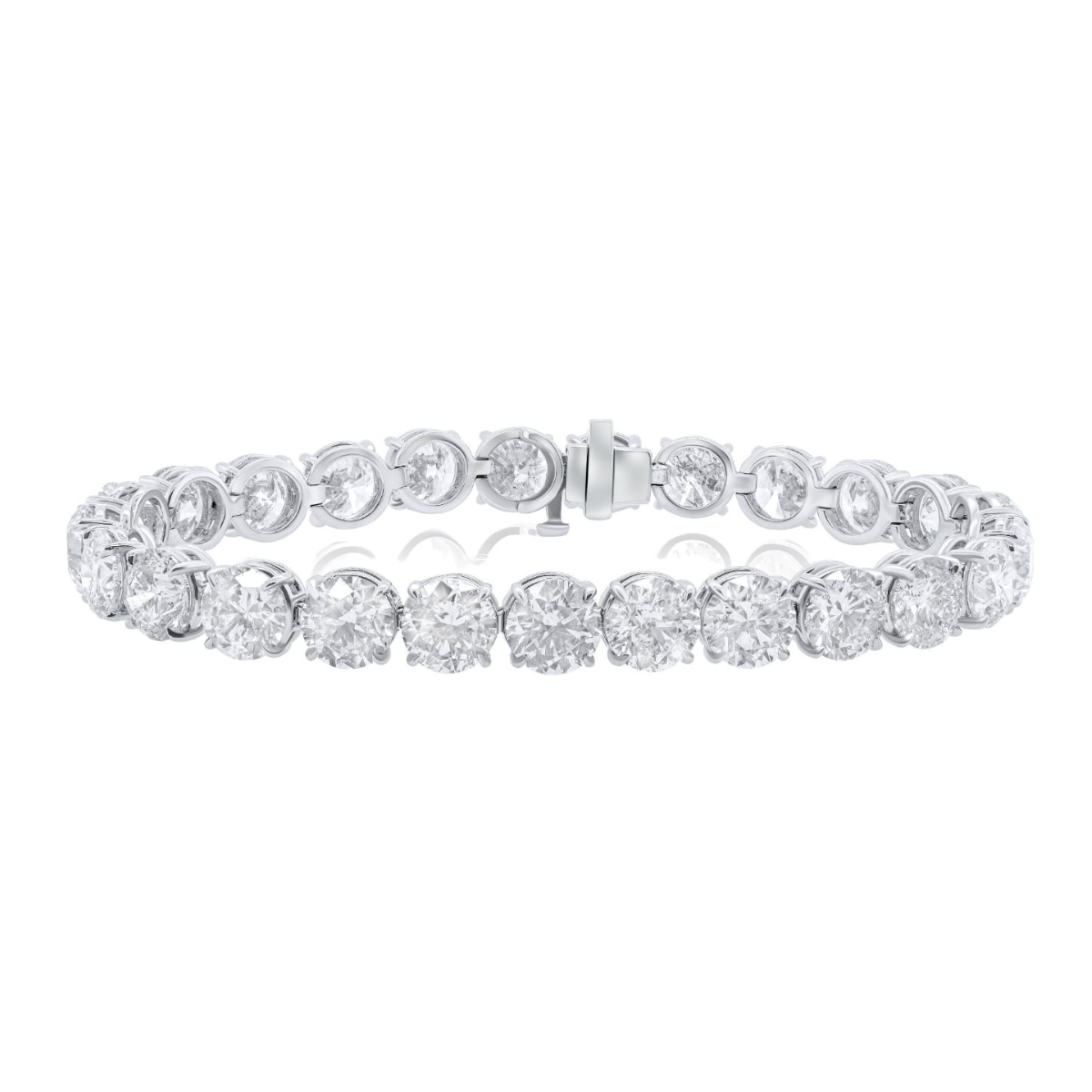 34.60cts Round Diamond Tennis Bracelet