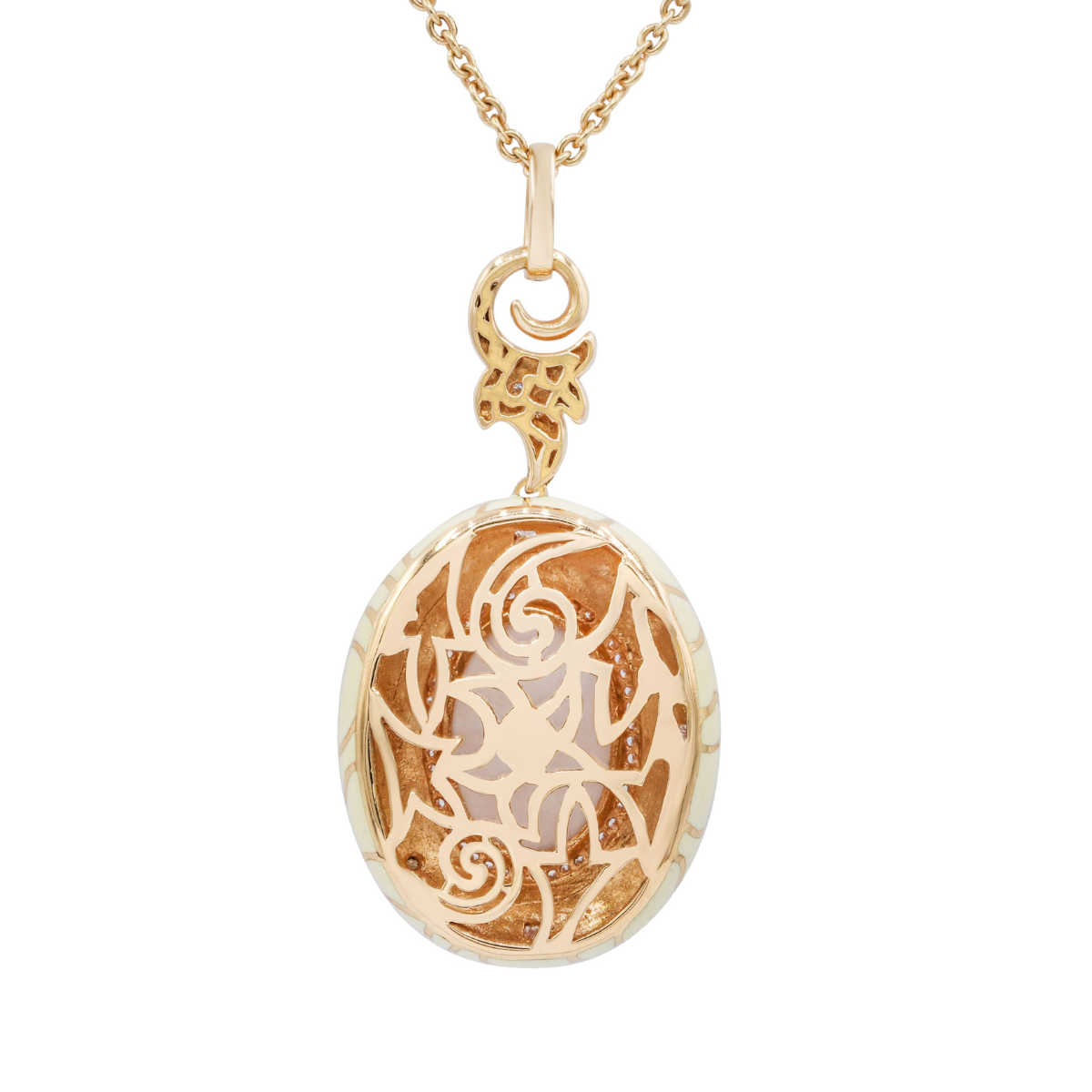 White Enamel Pendant