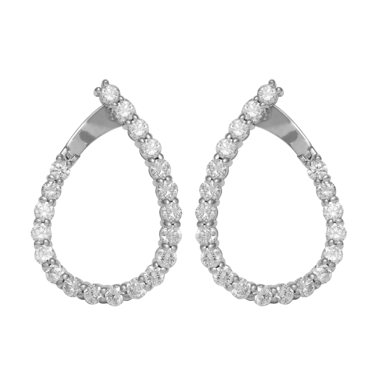 diamond hoop earrings gold