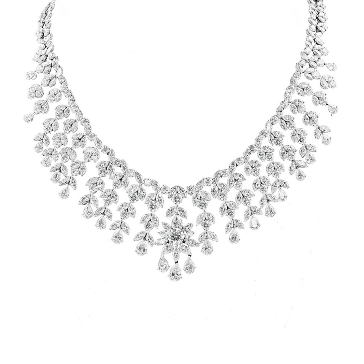 diamond necklace white gold