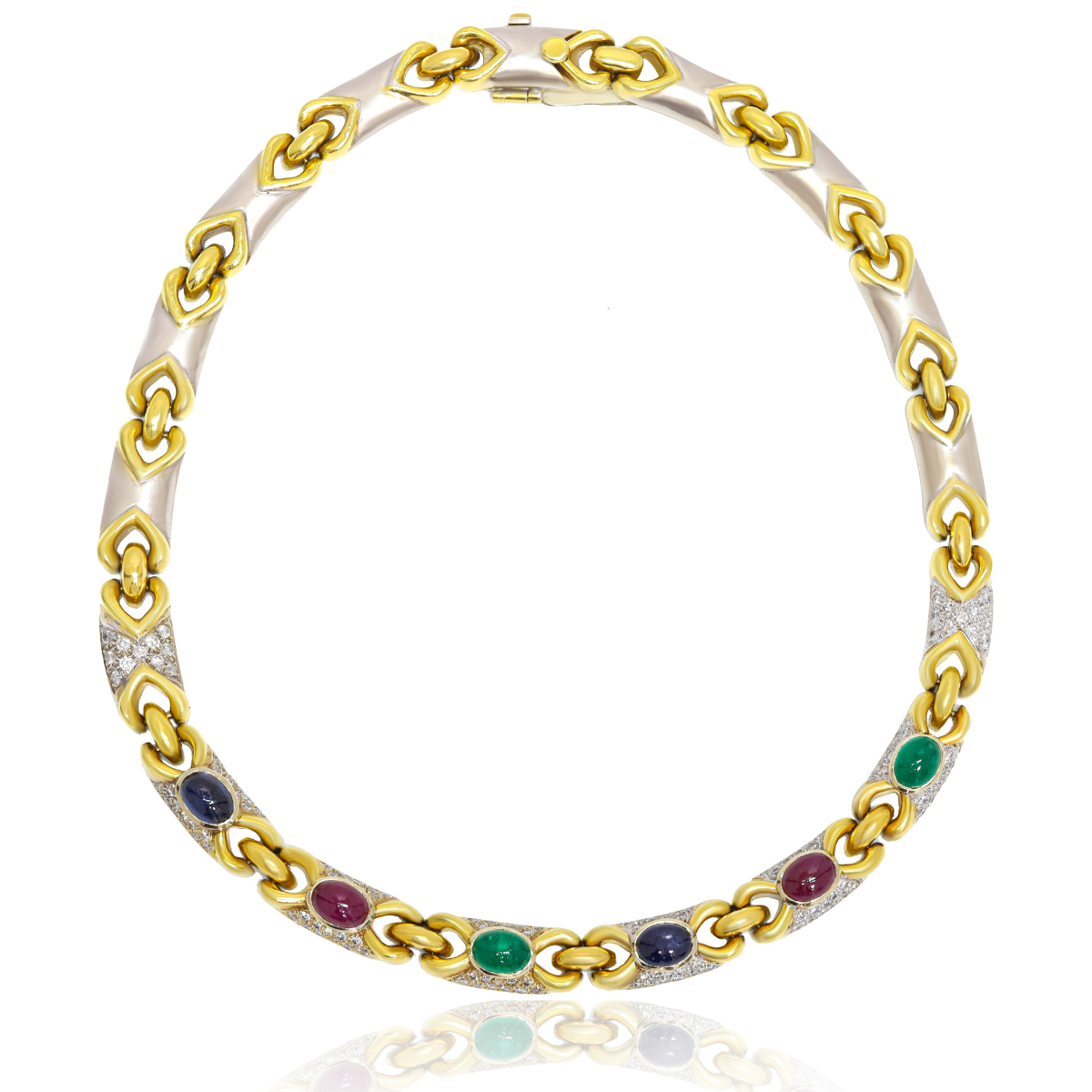 Two Tone Egyptian Diamond Necklace