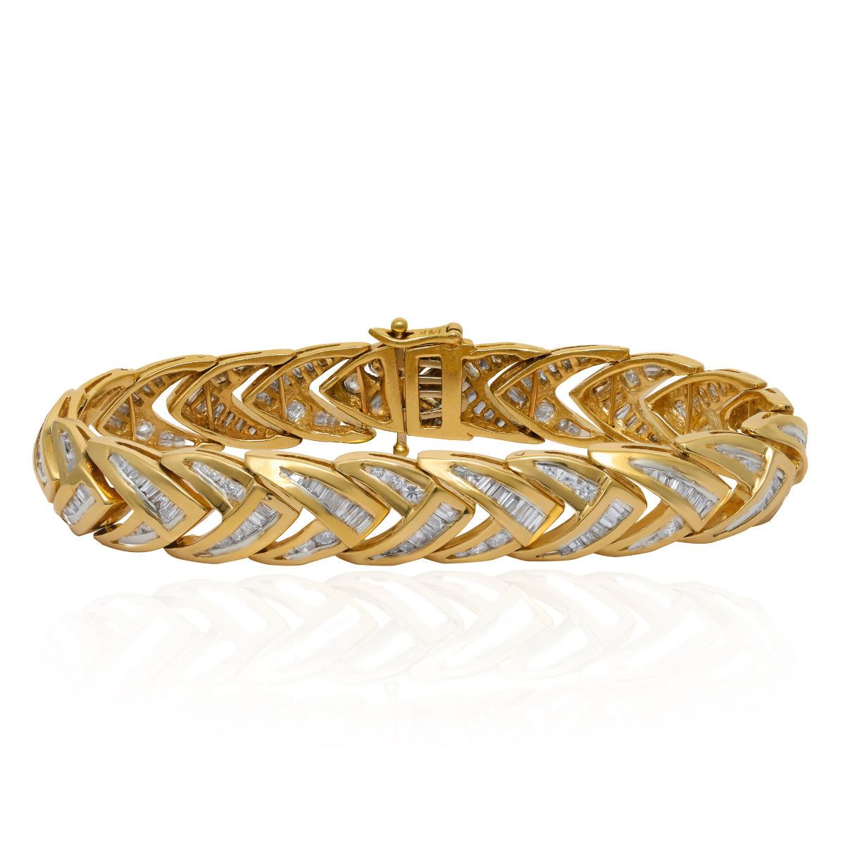 diamond cuban link bracelet gold