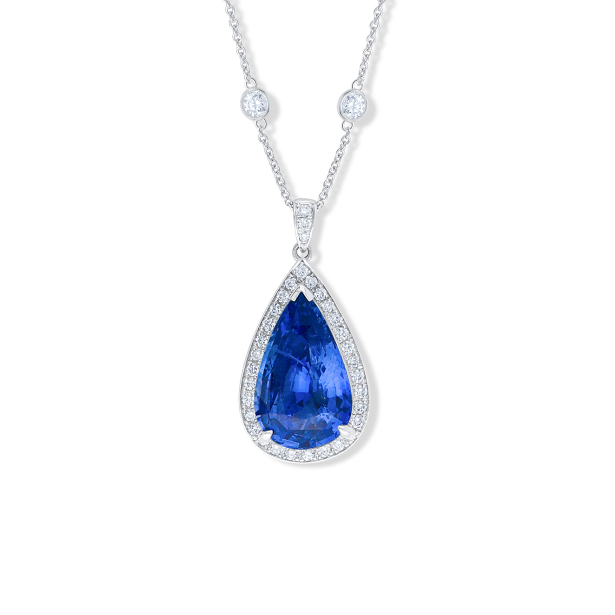 sapphire pendant gold