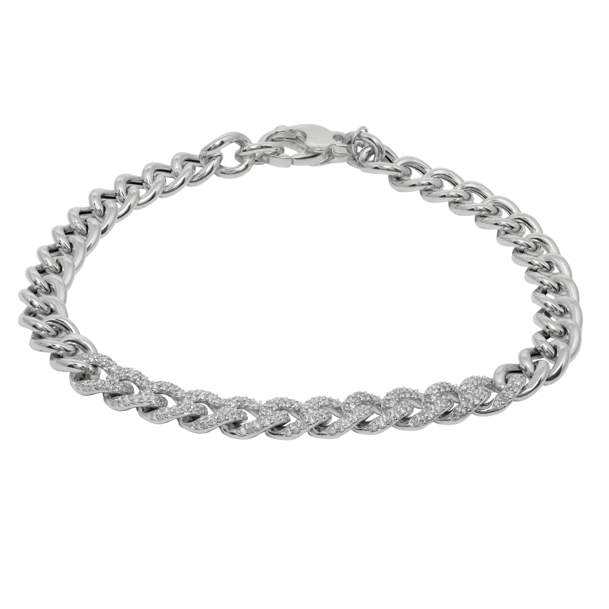 cuban link bracelet silver