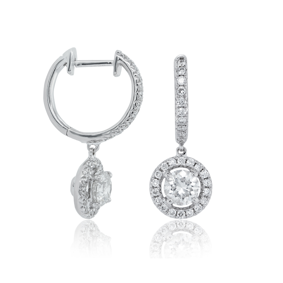 diamond drop earrings gold