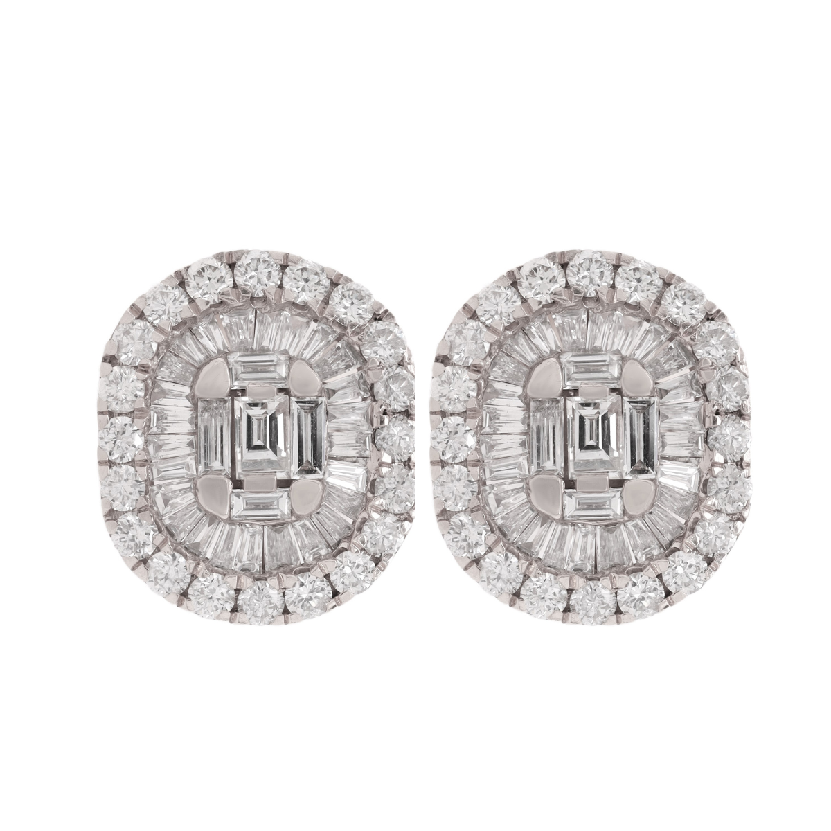 diamond stud earrings Silver
