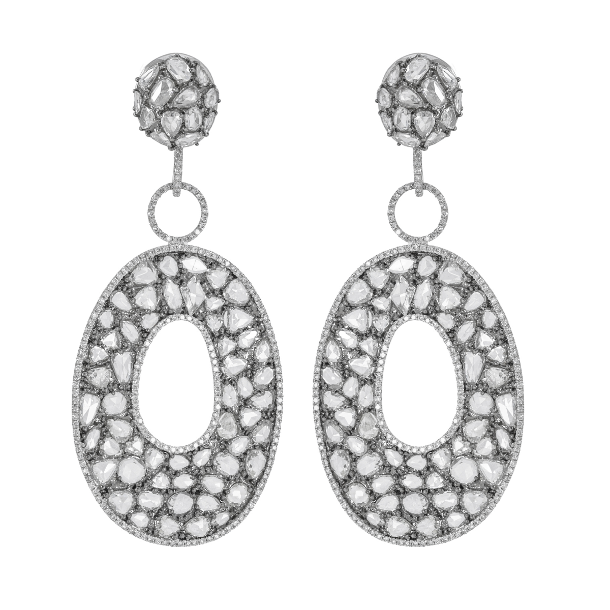 diamond drop earrings white gold