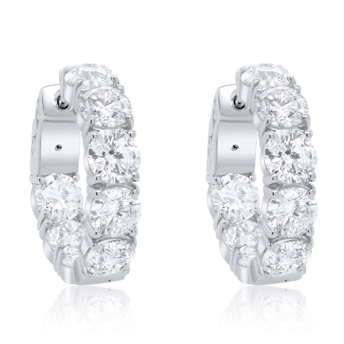 real diamond hoop earrings