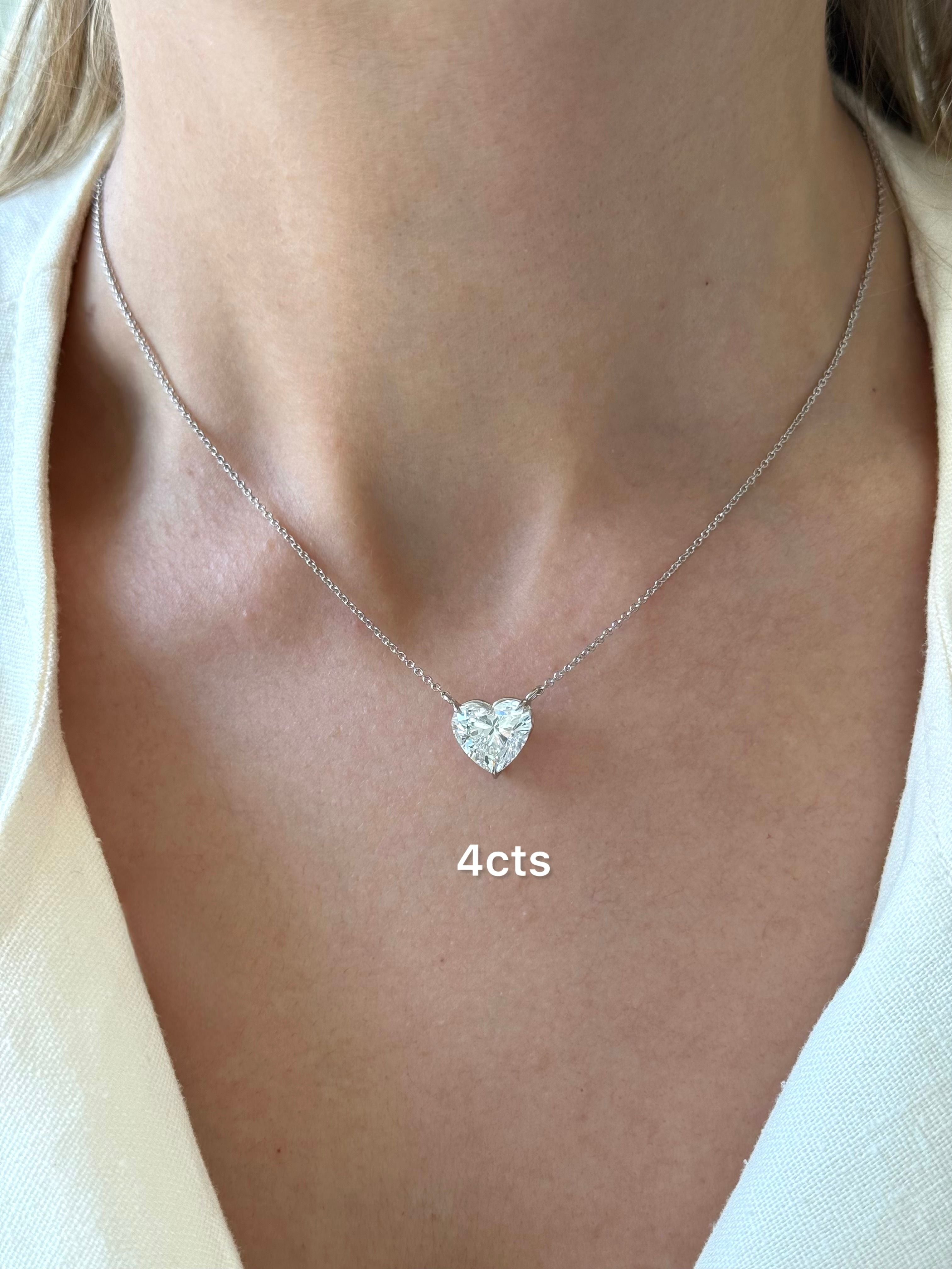 Lab Grown Heart Shape Diamond Pendant
