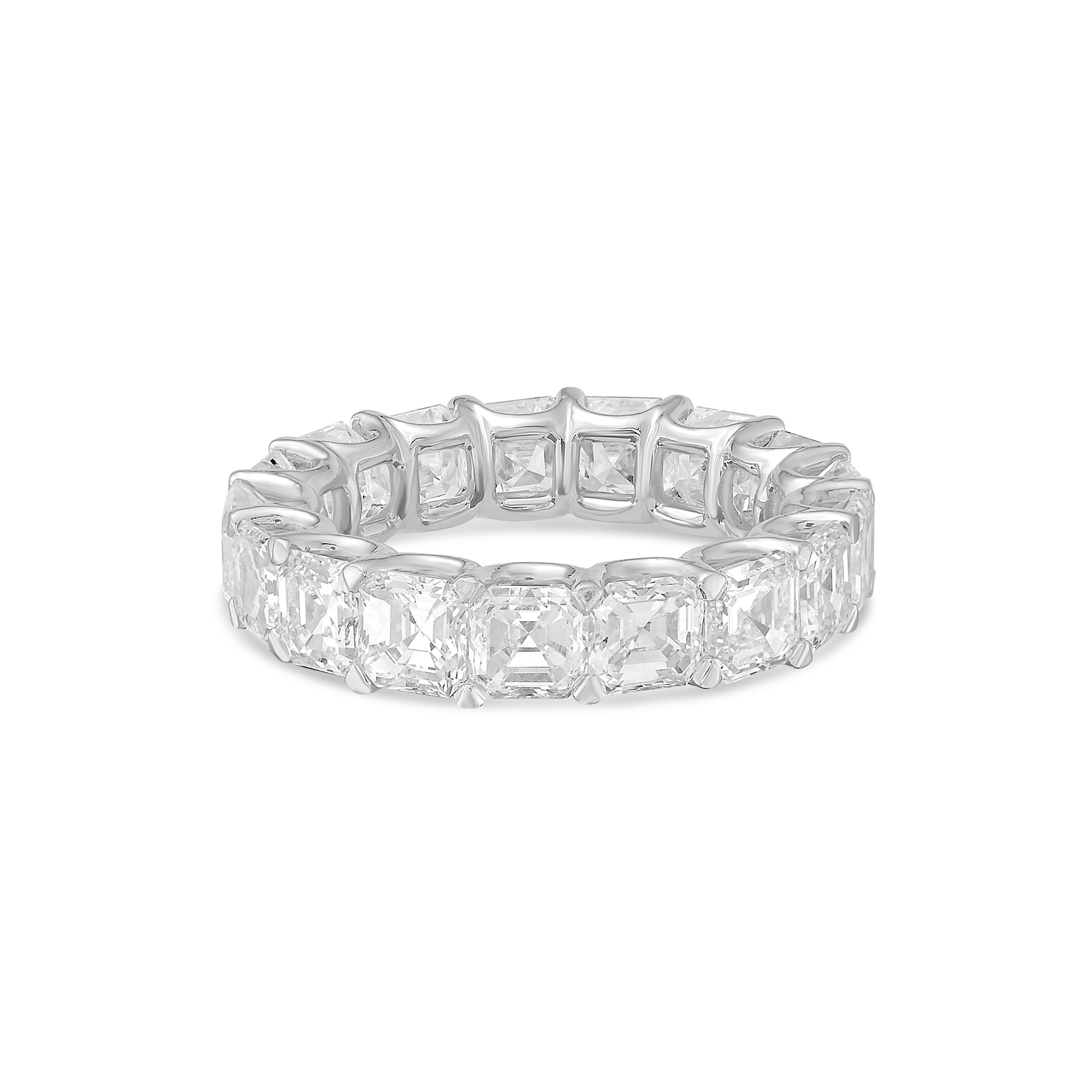 6.85ct Asscher Diamond Eternity Band