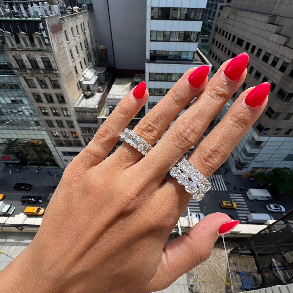13.27cts Cushion Cut Diamond Band