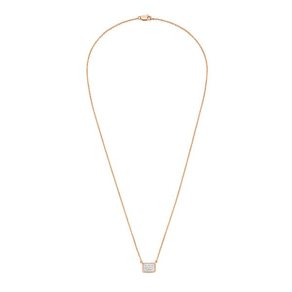 Lab Grown Radiant Diamond Bezel Pendant
