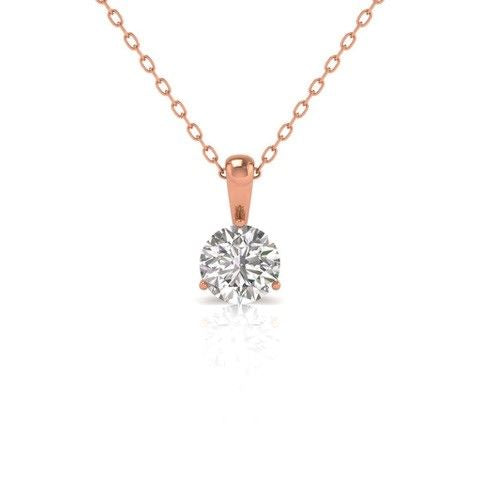 Lab Grown Solitaire On Bail Diamond Pendant