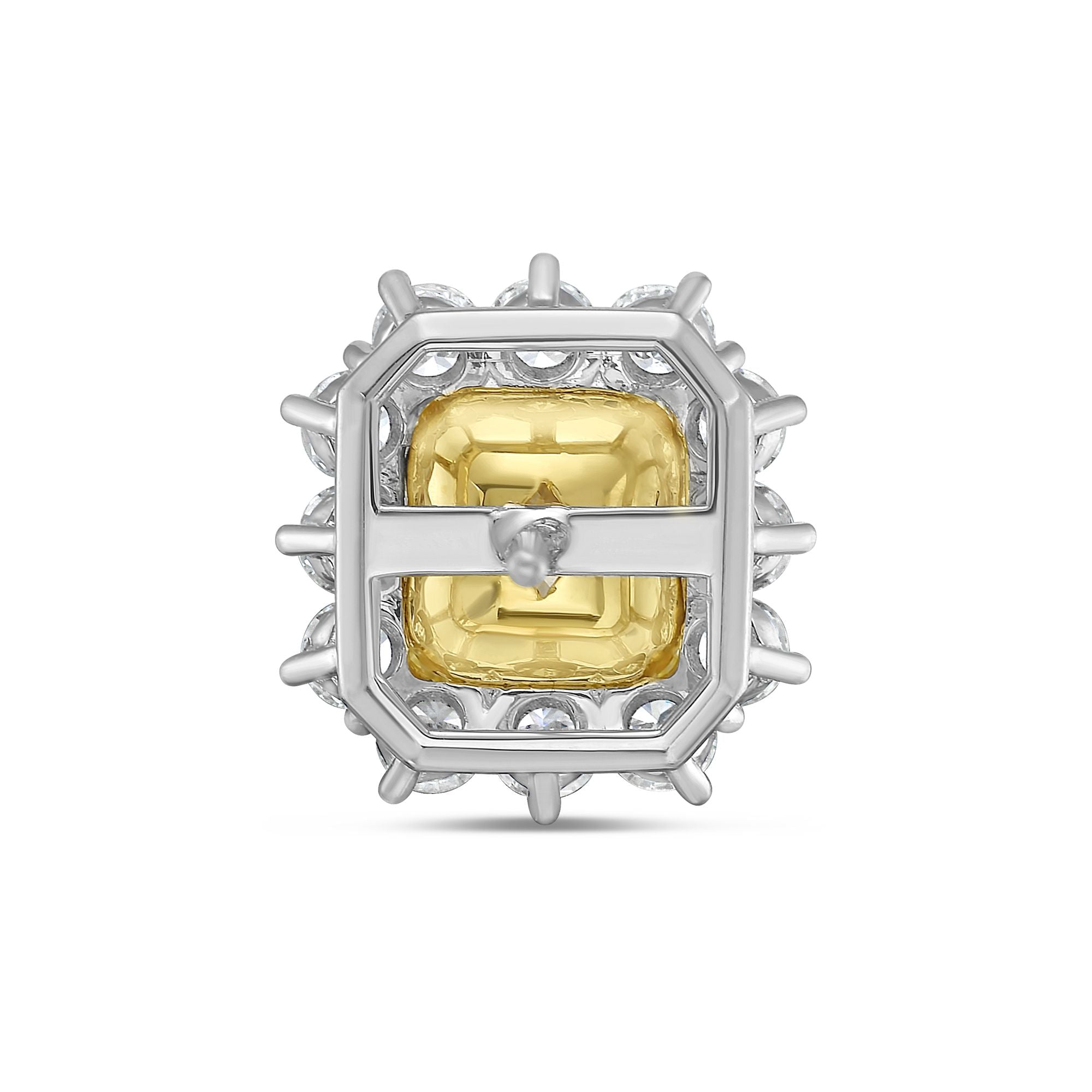 6.79ct Fancy Yellow Diamond Stud Earring