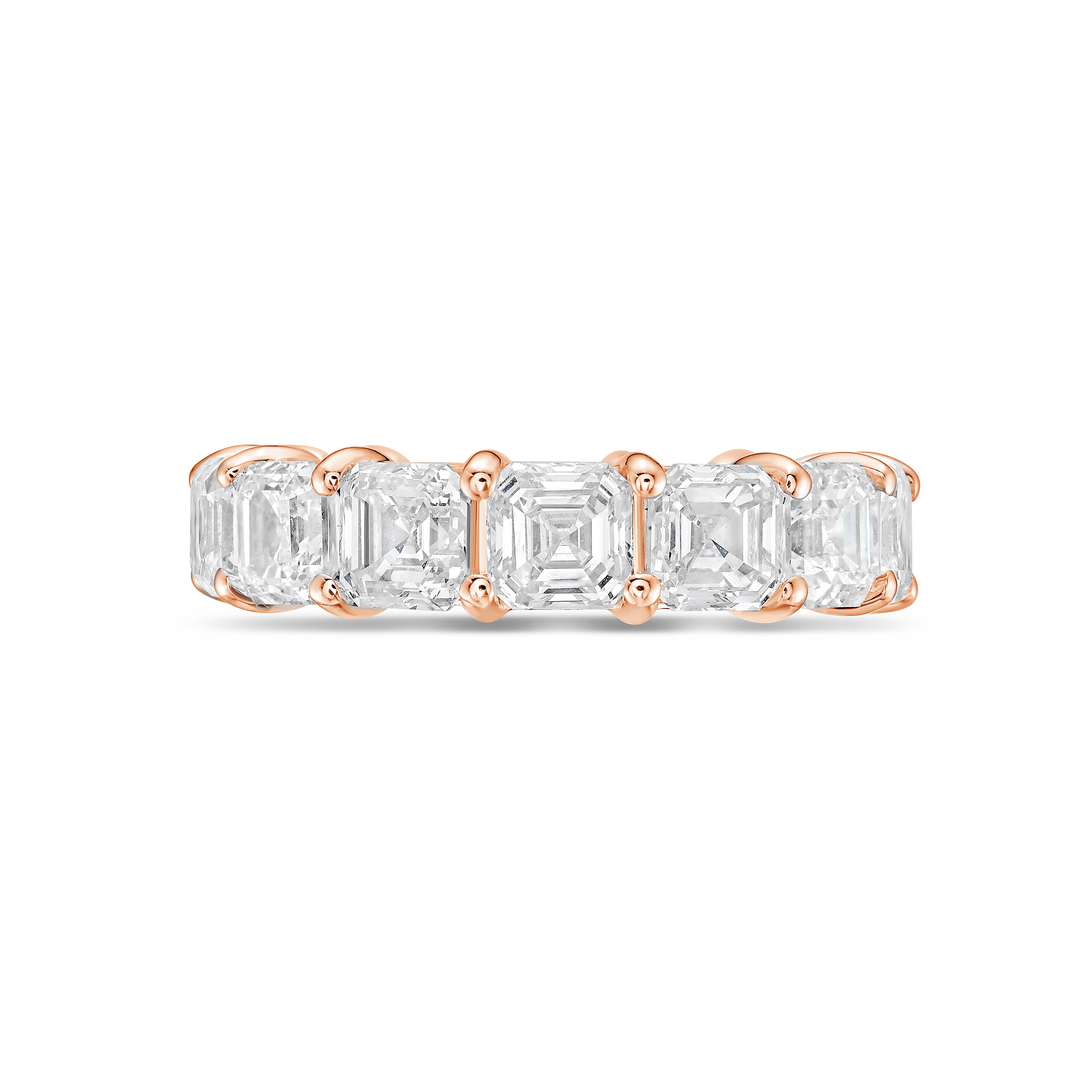 asscher cut anniversary band