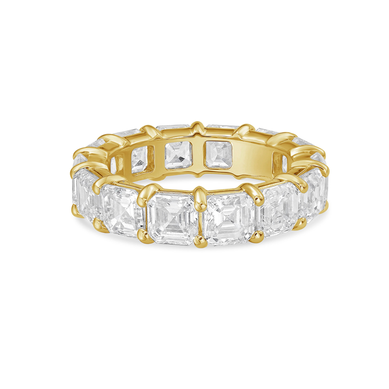 asscher cut diamond eternity band