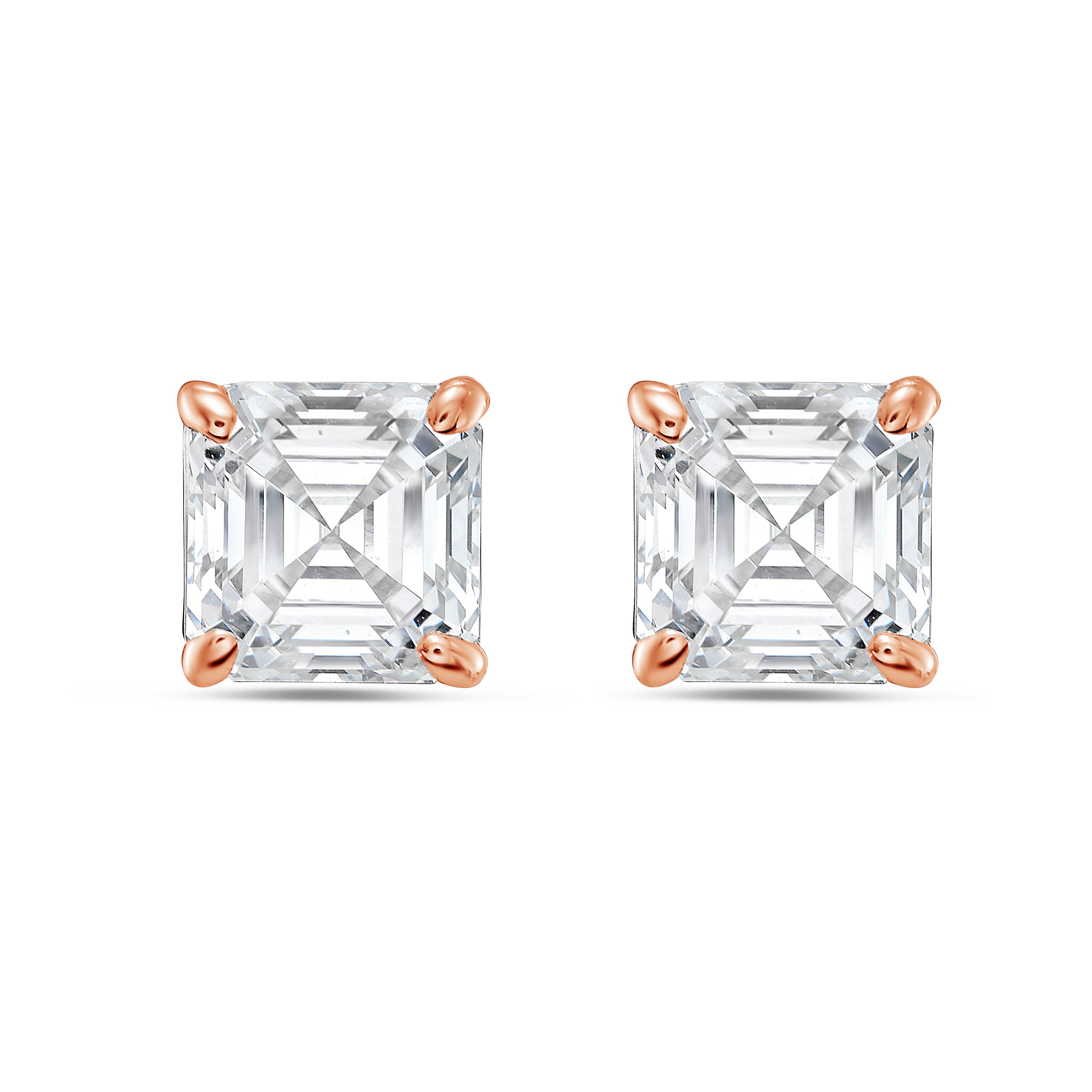 asscher cut earrings