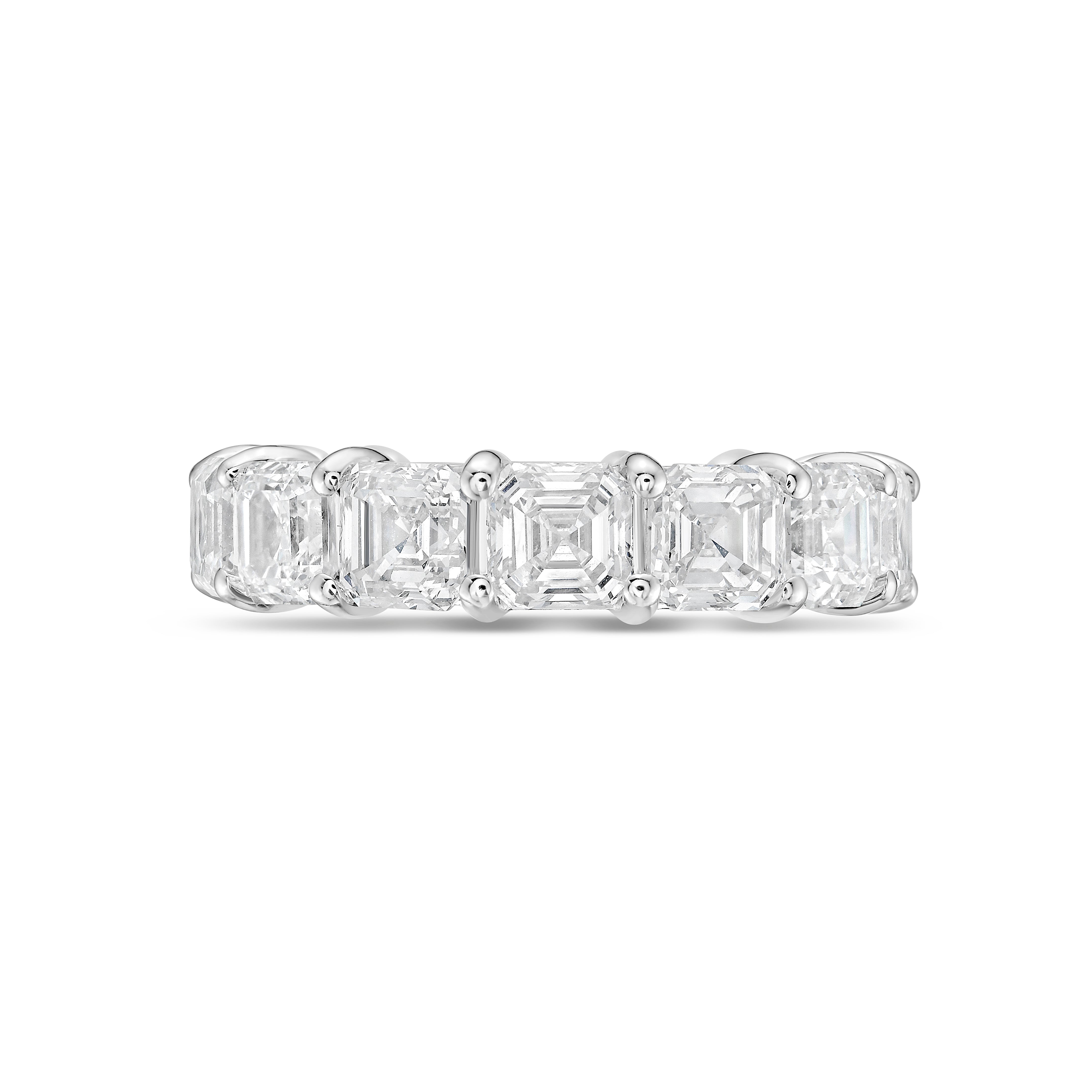asscher cut eternity band