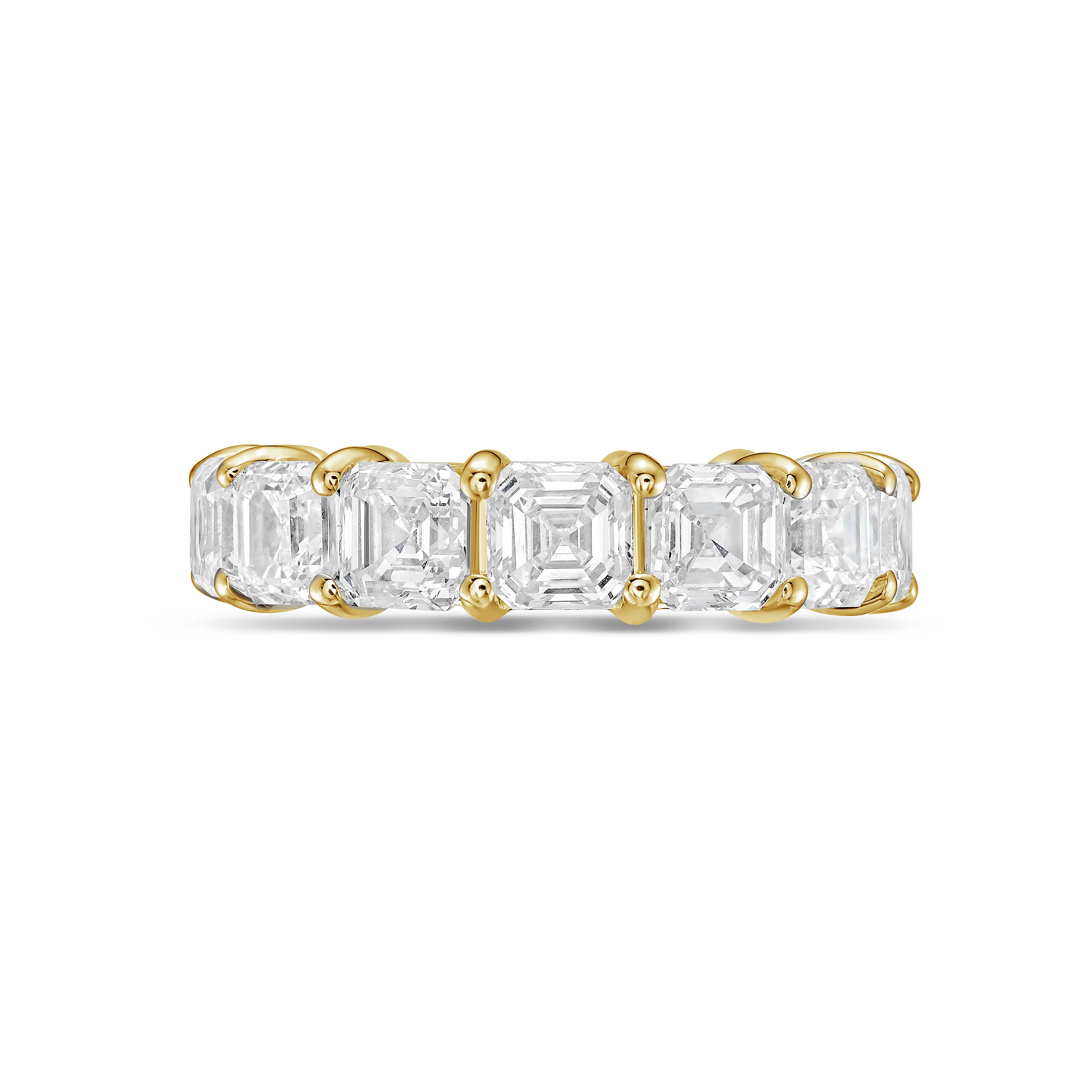 asscher cut wedding band