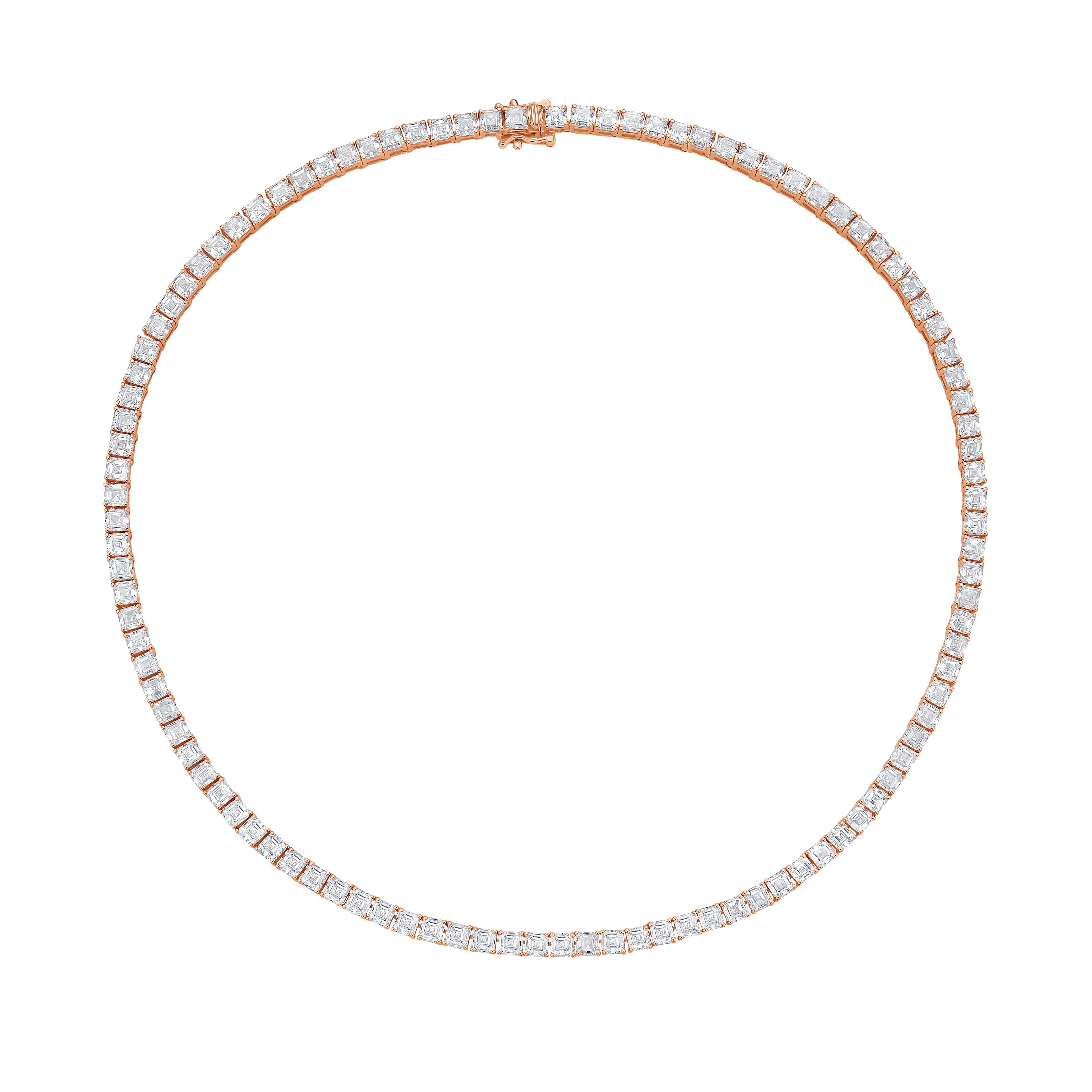 asscher diamond necklace