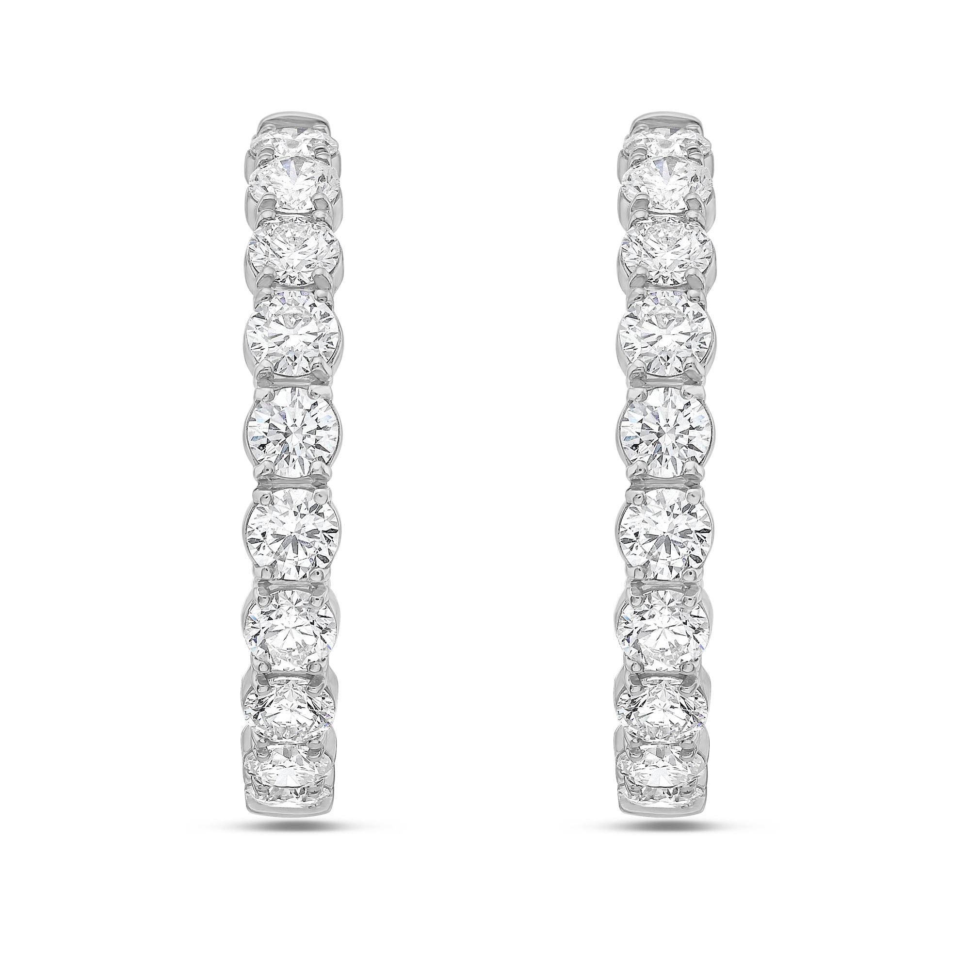 18Kt Lab Grown Inside-Out Diamond Hoops