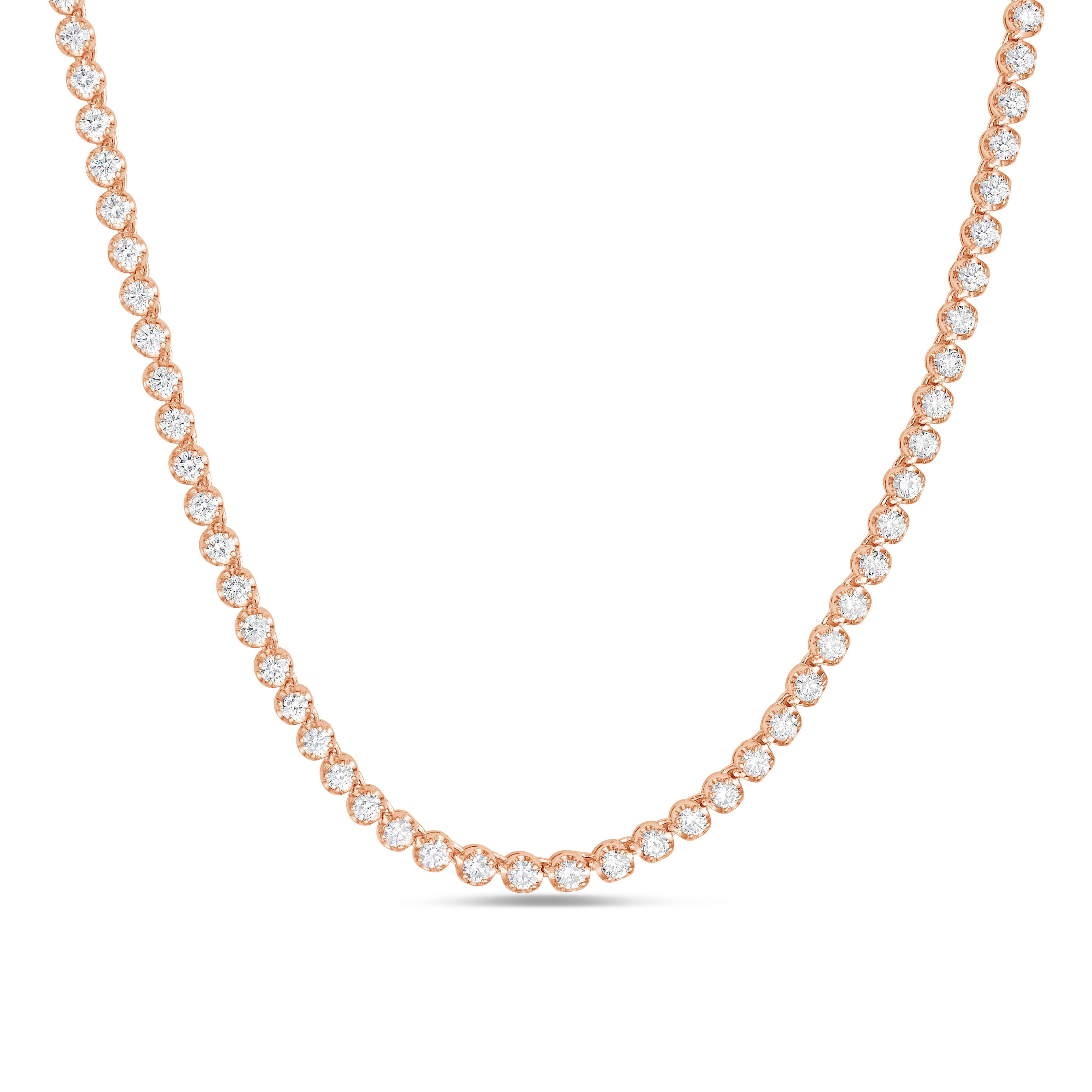 bezel set diamond necklace