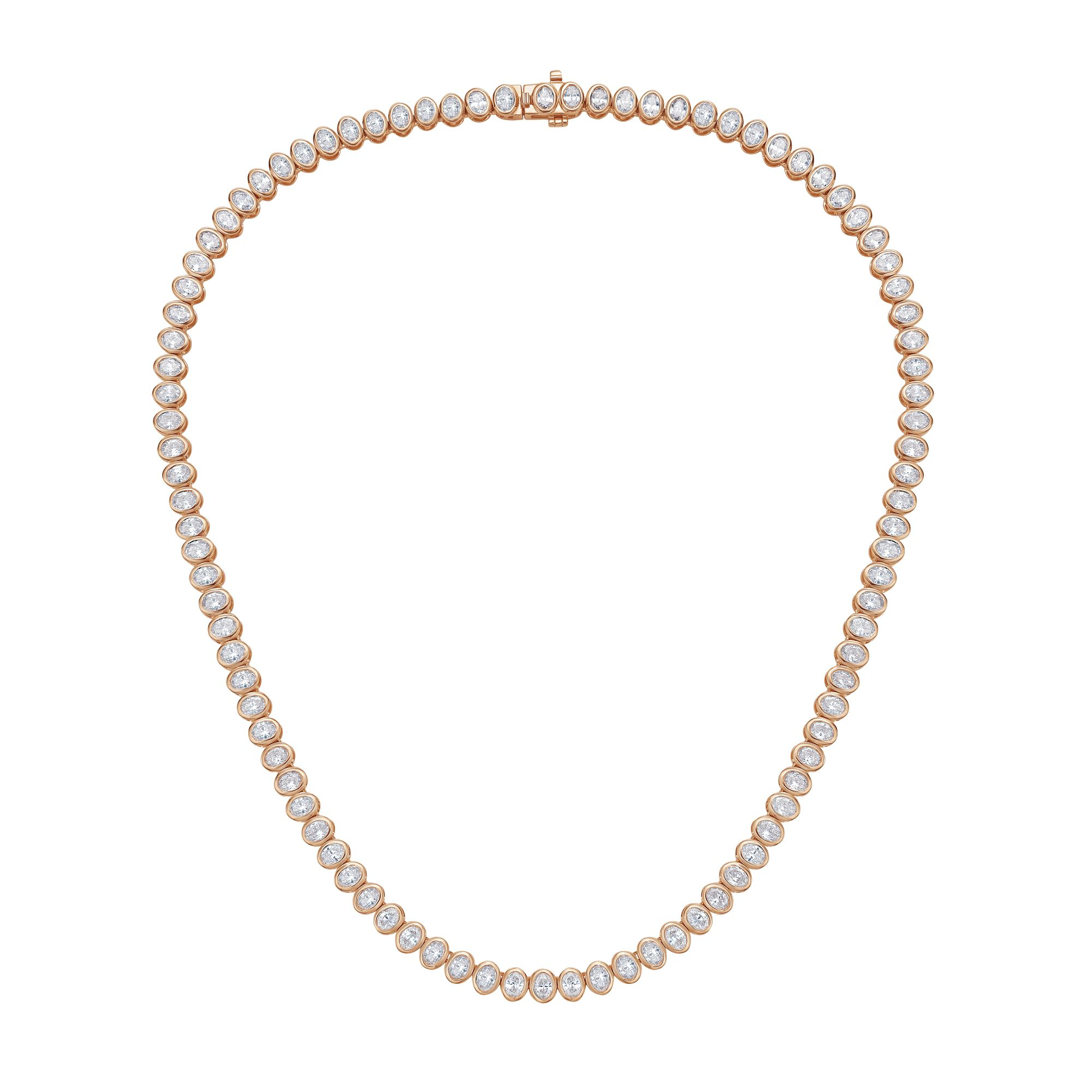 bezel set tennis necklace