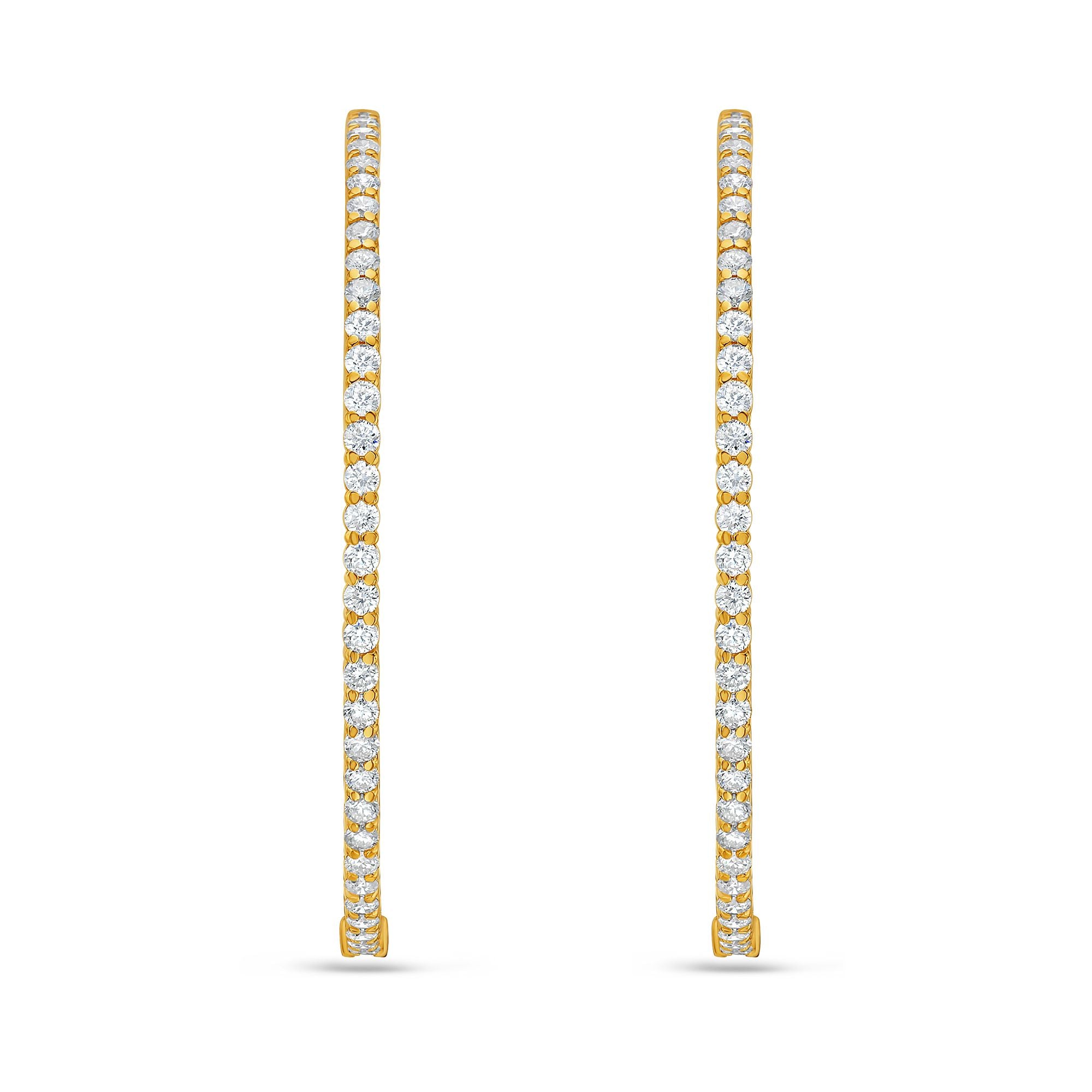 big diamond hoop earrings