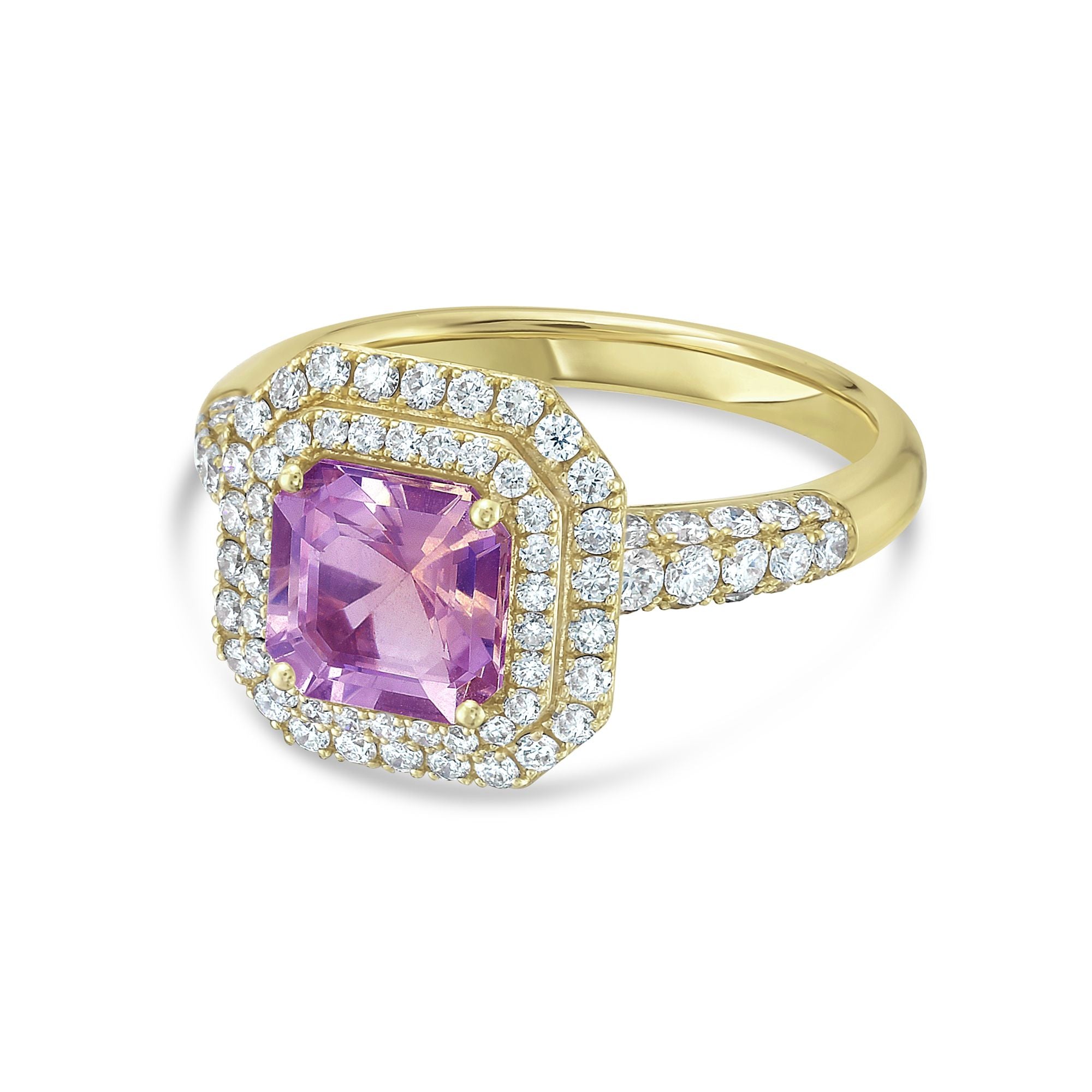 Tourmaline Double Halo Ring