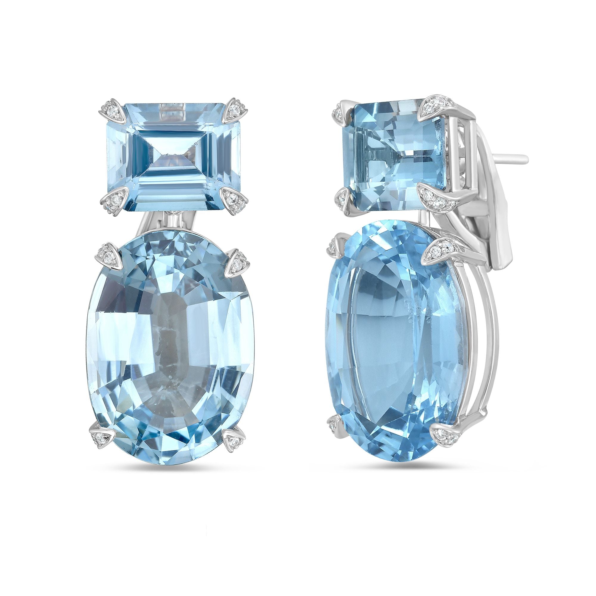 Blue Topaz Diamond Fashion Earrings