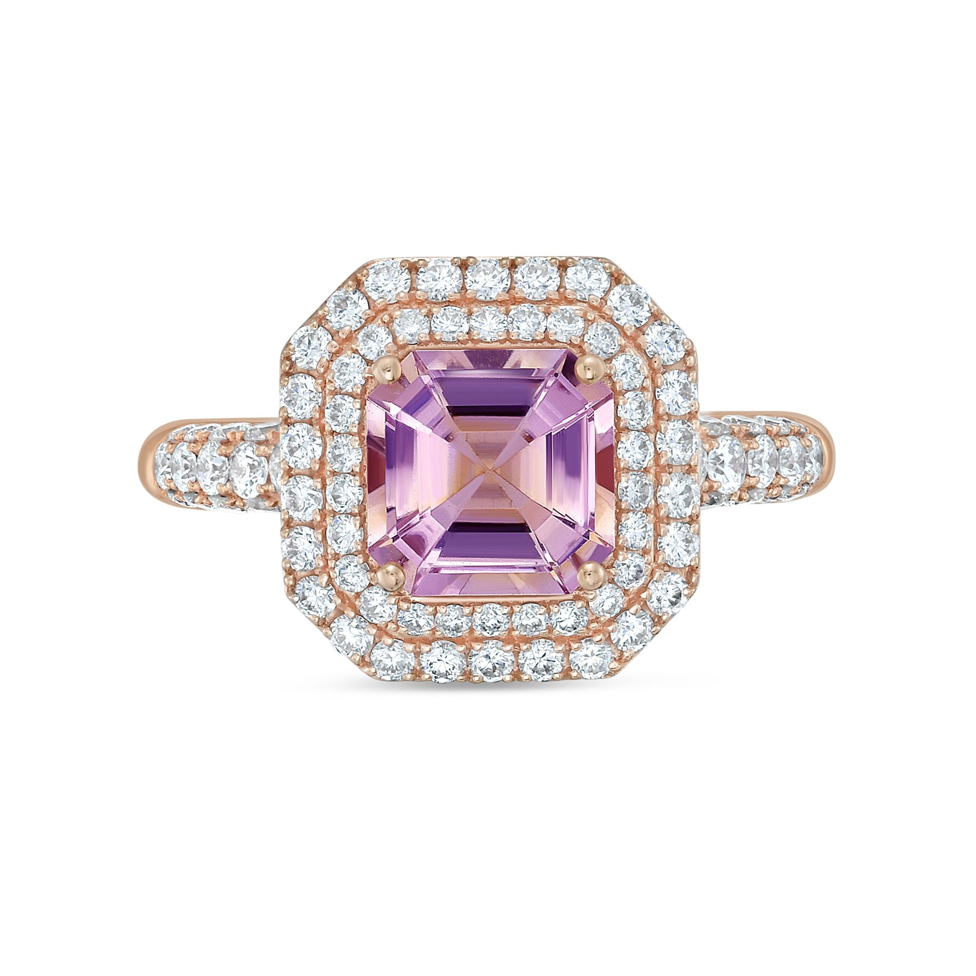 Tourmaline Double Halo Ring
