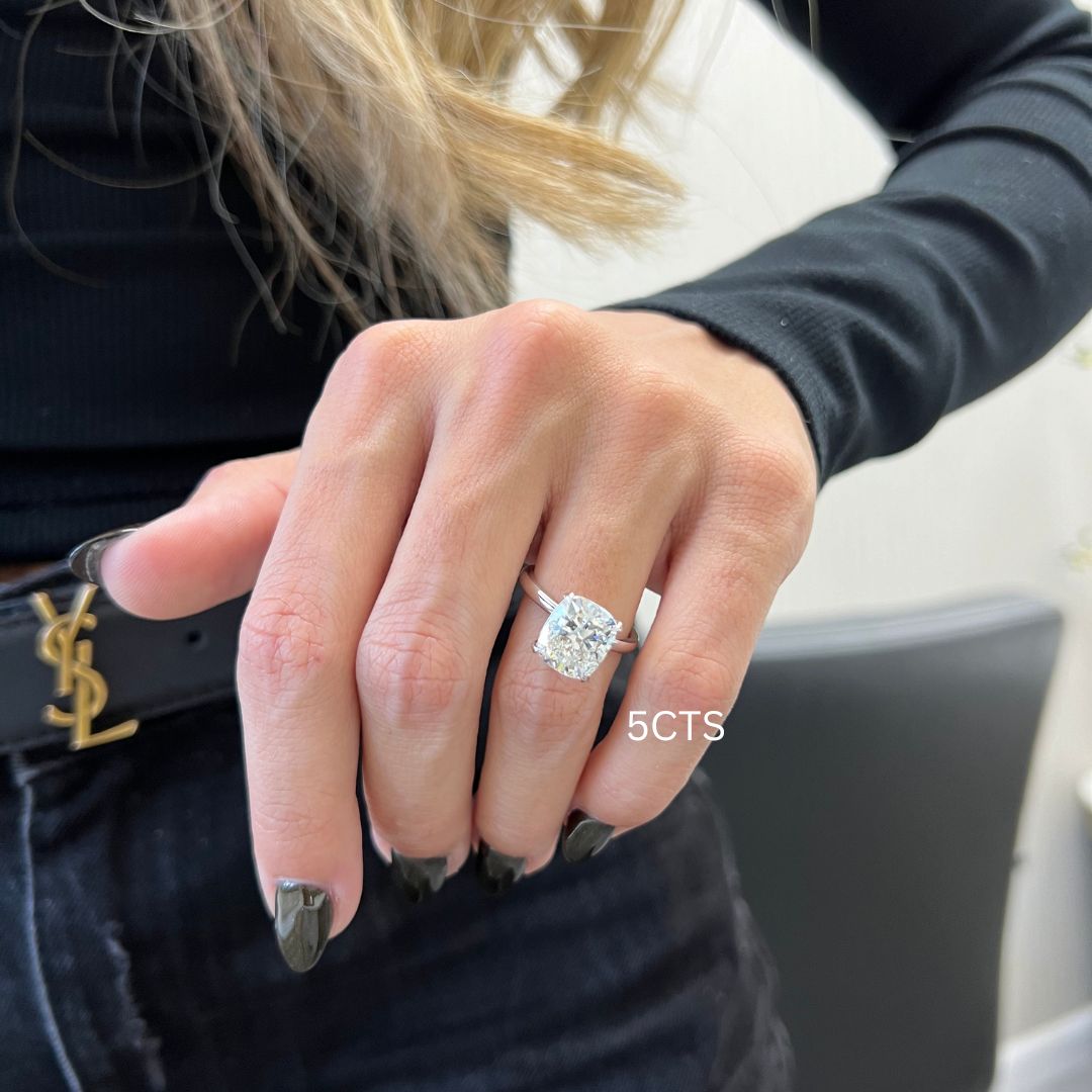 cushion cut engagement ring