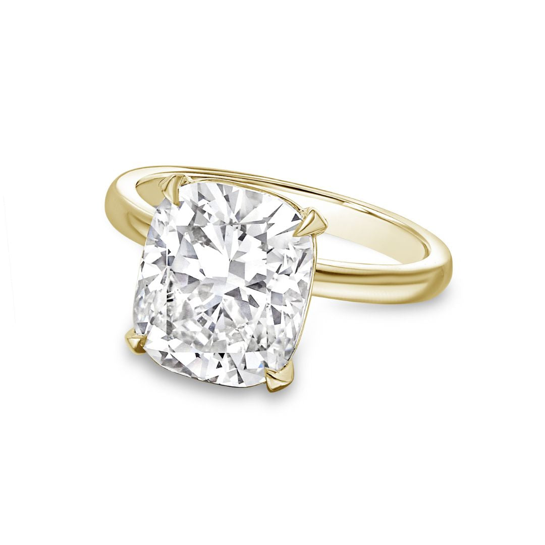 cushion diamond engagement ring