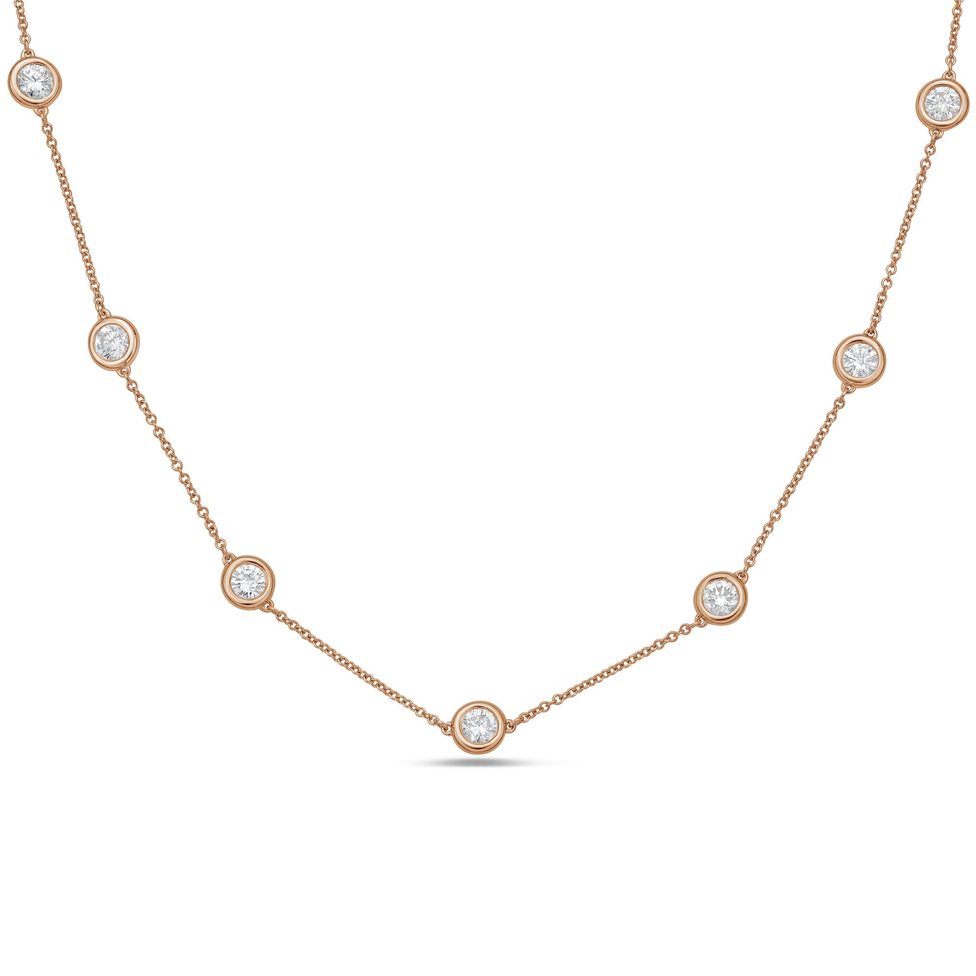 diamond by the yard gold necklace
