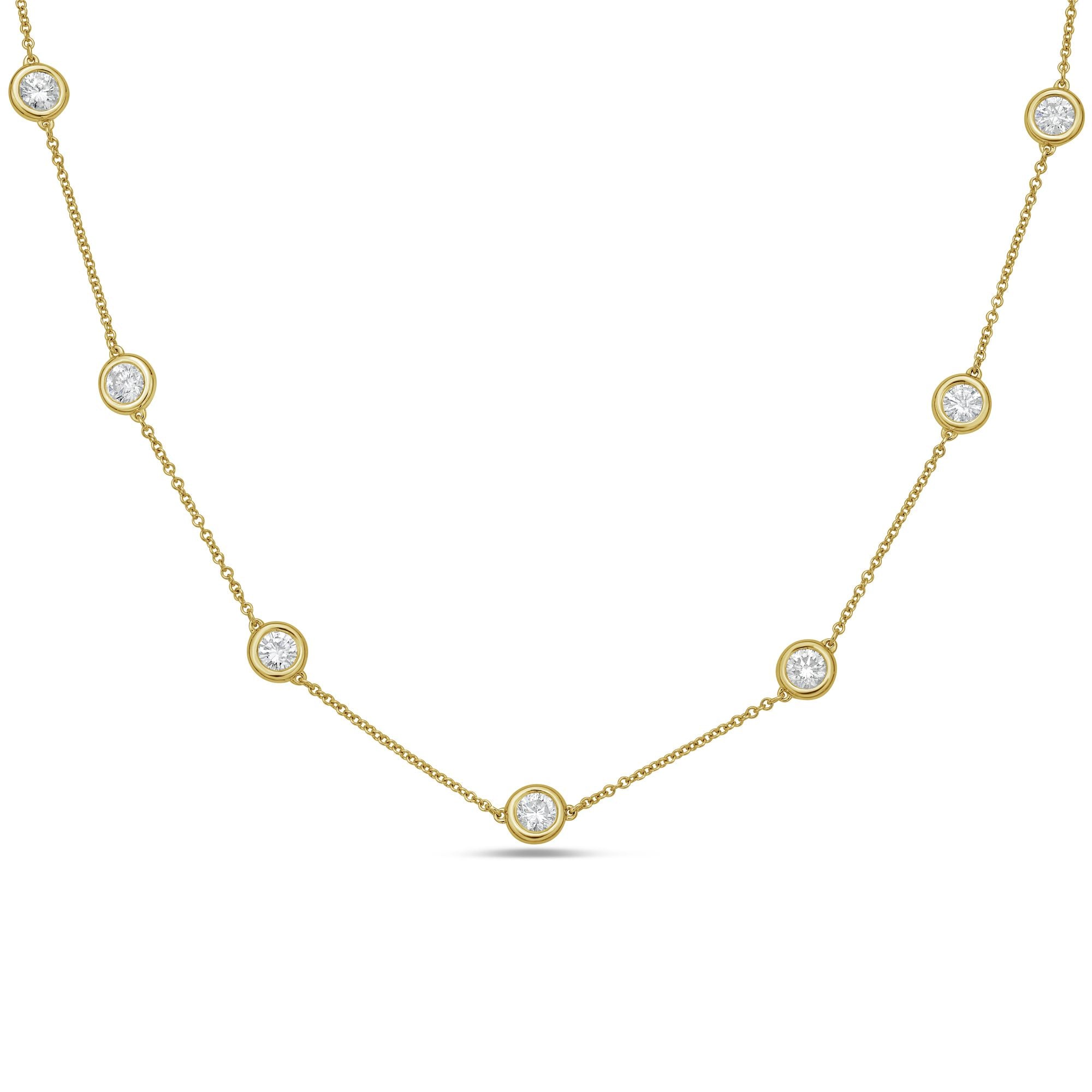diamond by the yard necklace gold