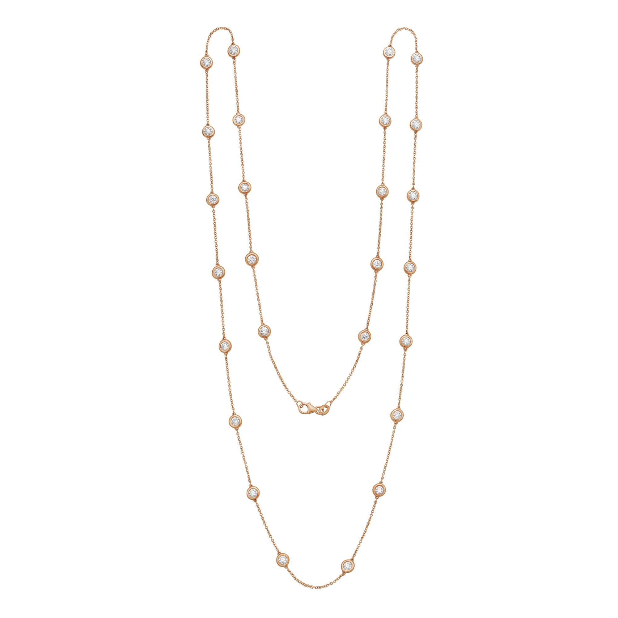 diamond by the yard necklace golden