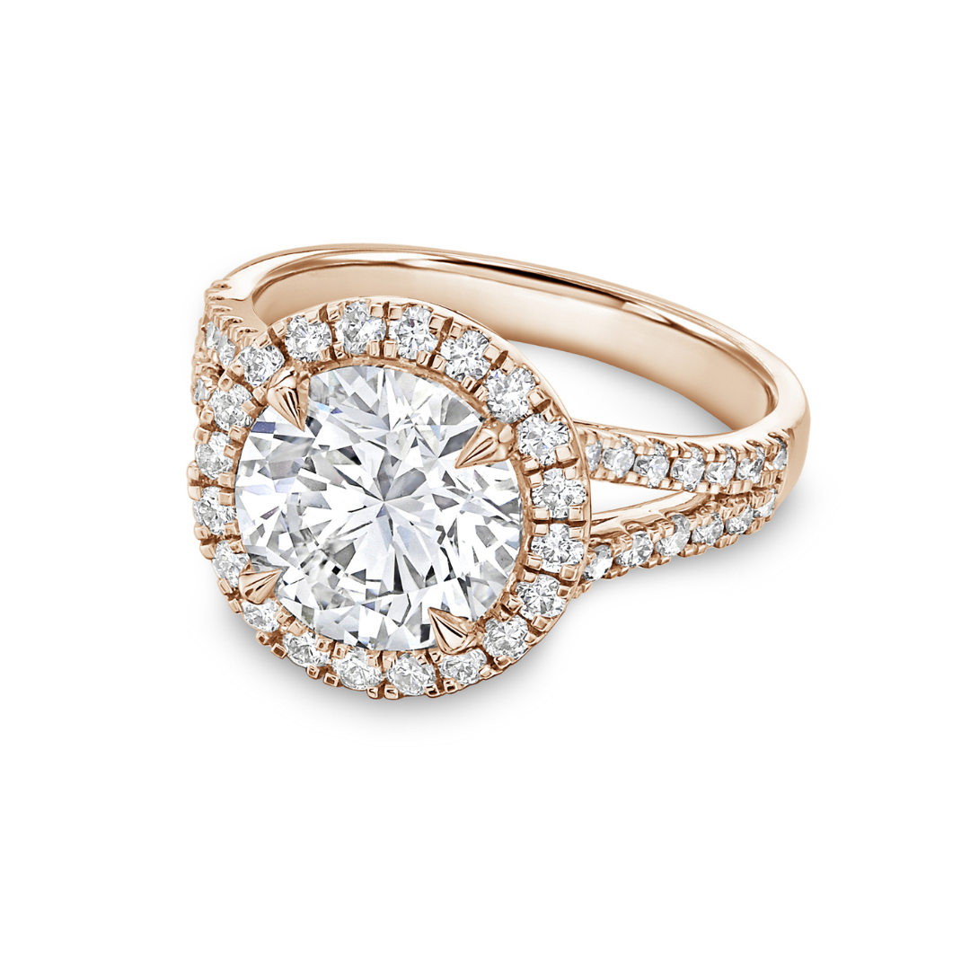 diamond halo engagement ring