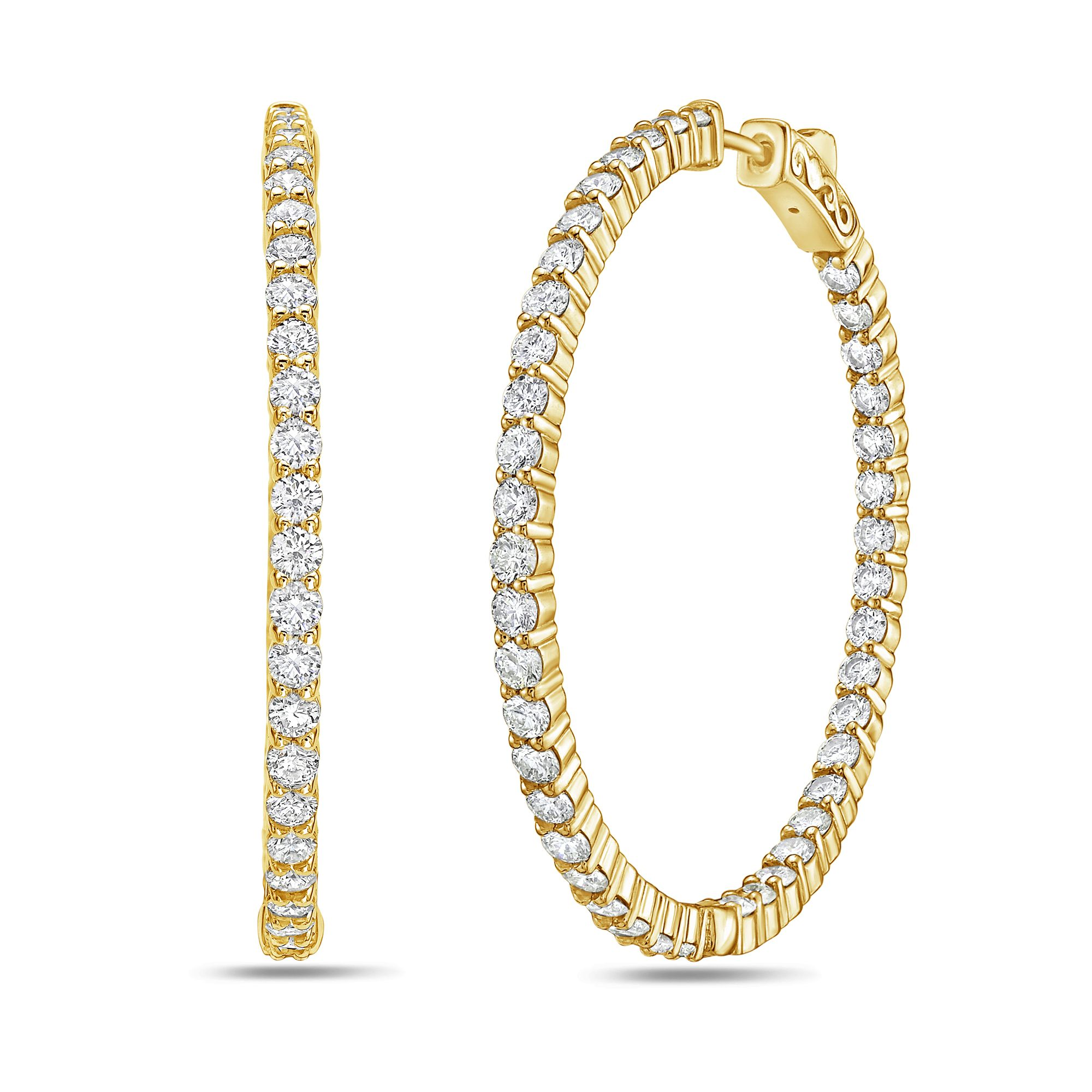 diamond hoop earrings for women
