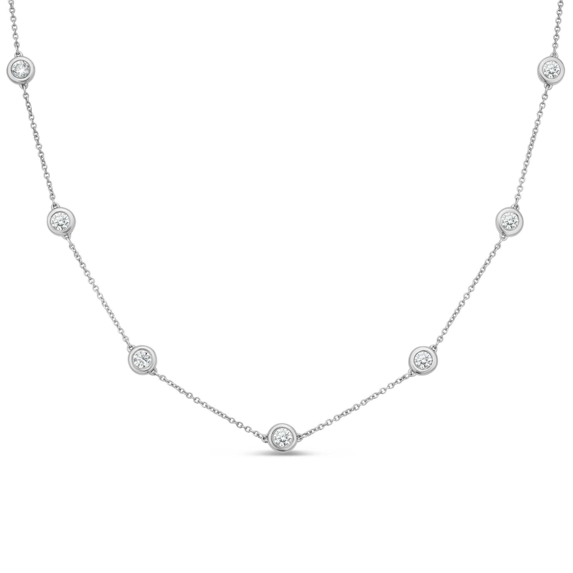 diamonds by the yard necklace white gold