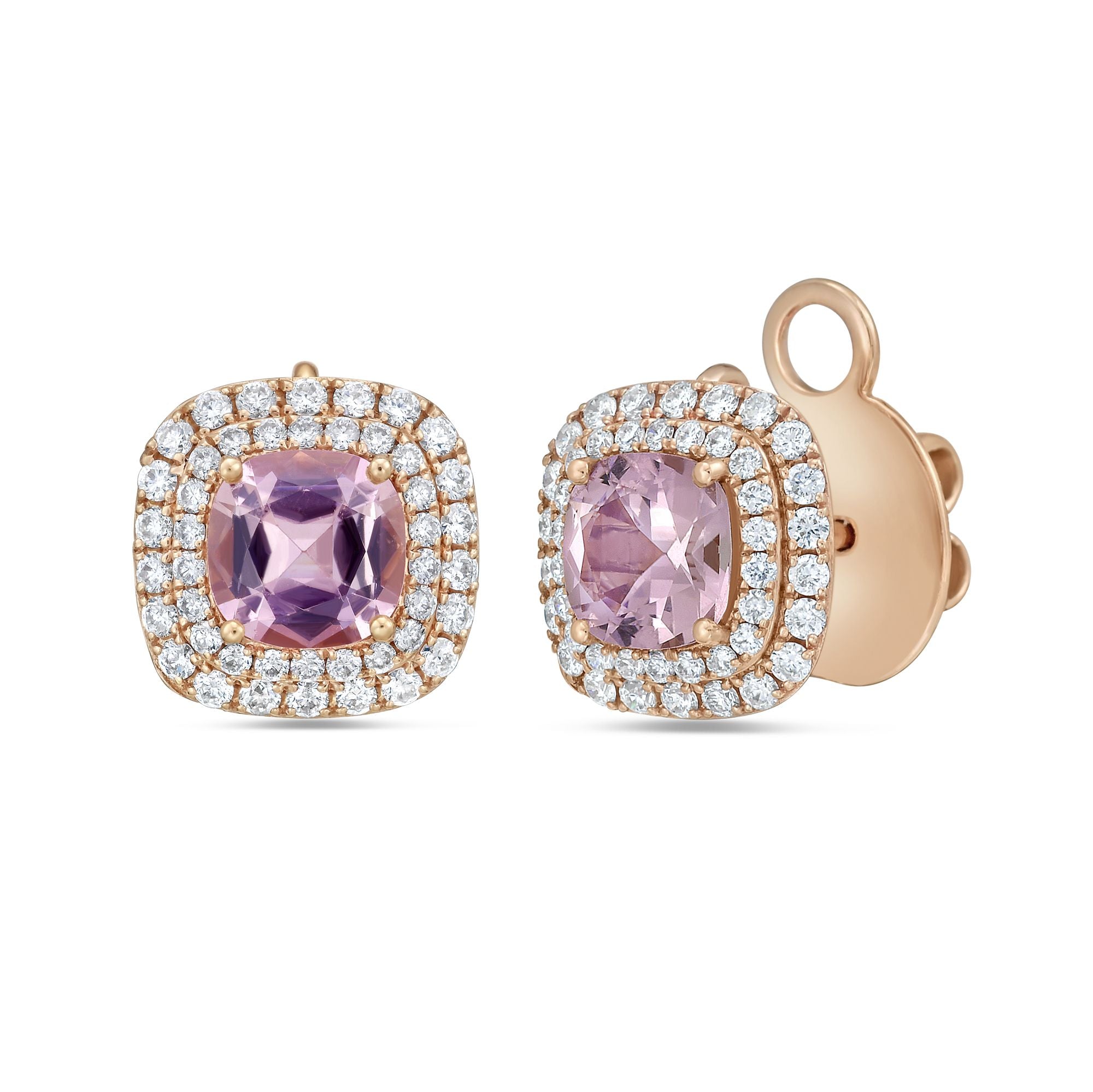 Tourmaline Diamond Stud Earrings