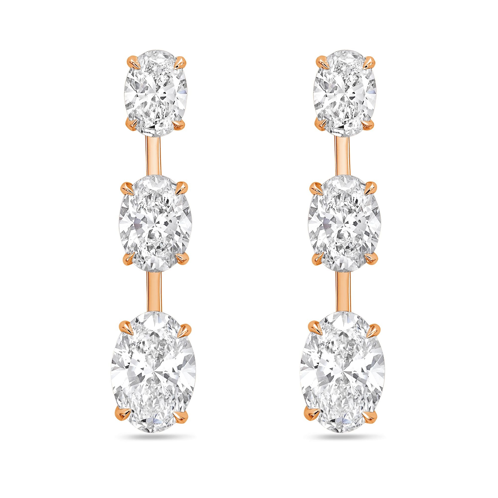 drop earrings with diamonds