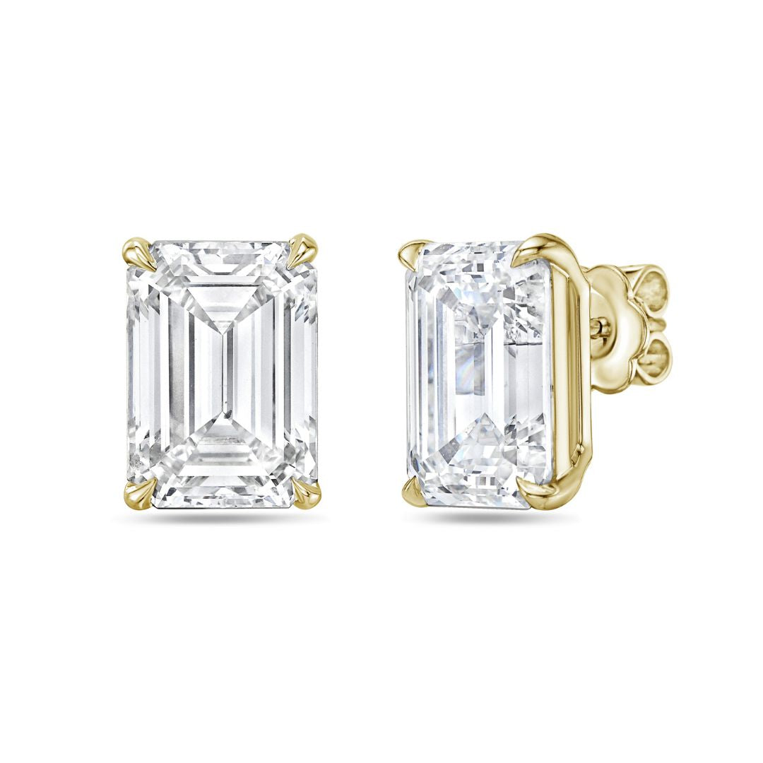 emerald cut earrings
