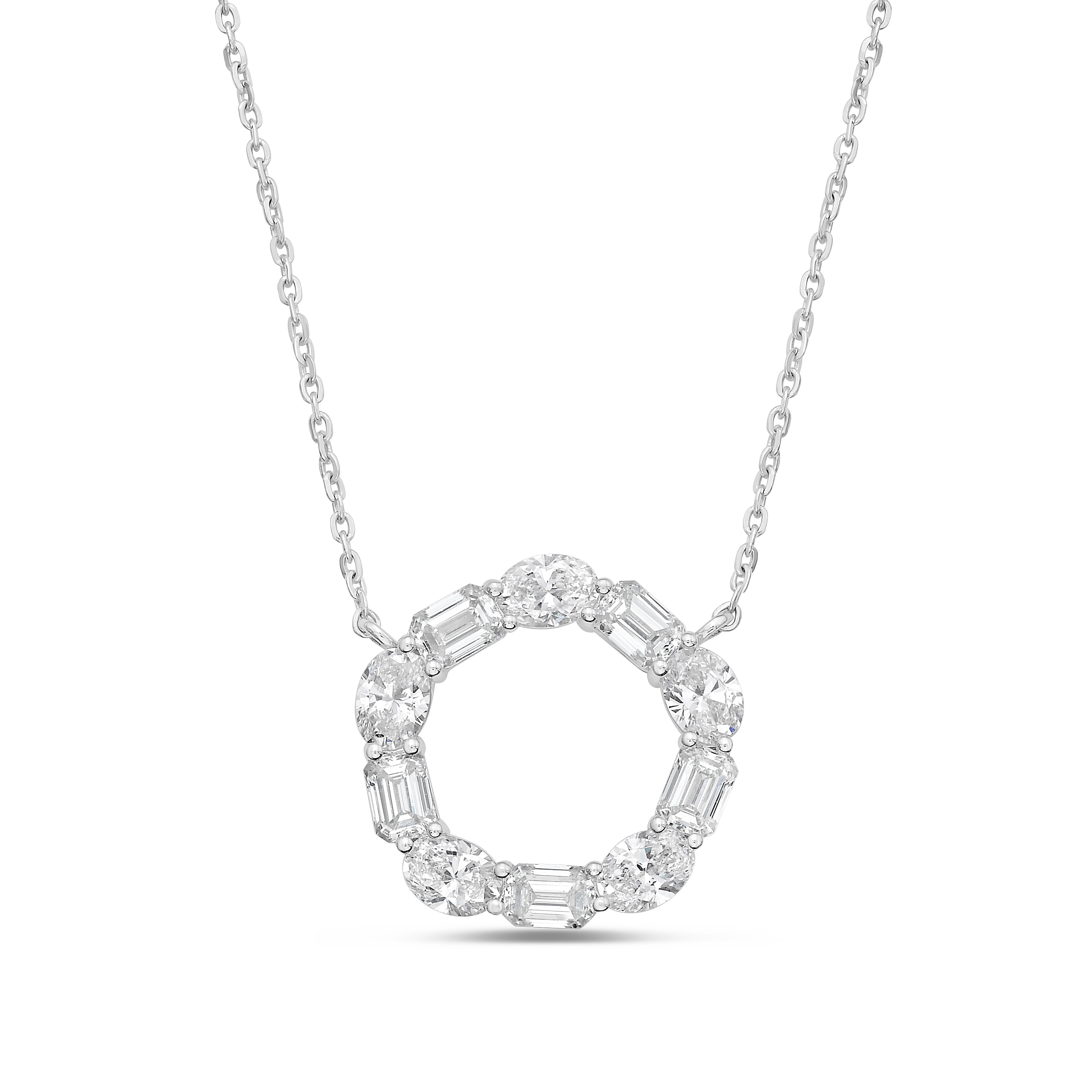 emerald cut emerald necklace
